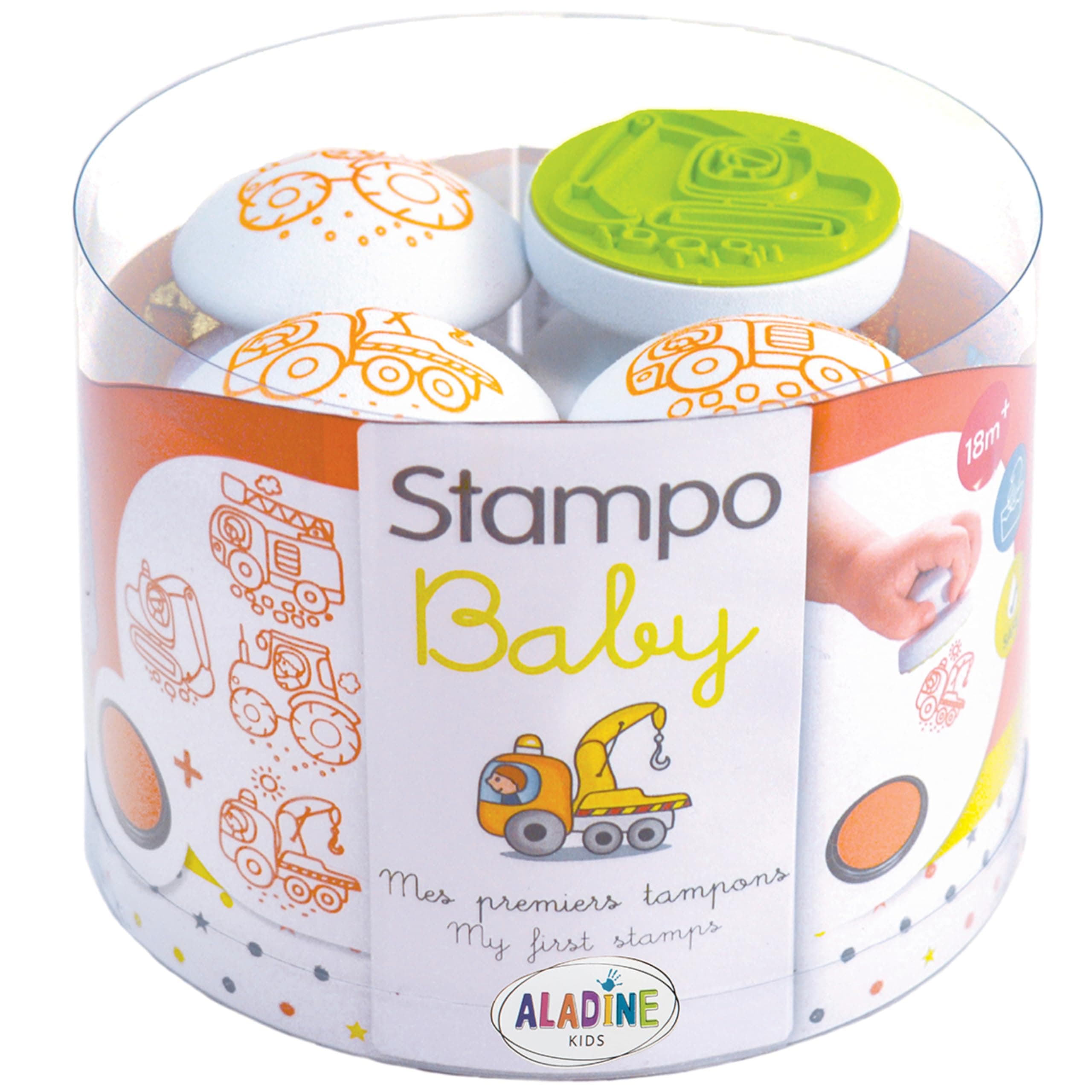 Aladine Stampo Baby Engins Manual Activities Creative Toys and Games for Children Box of 4 Tampons