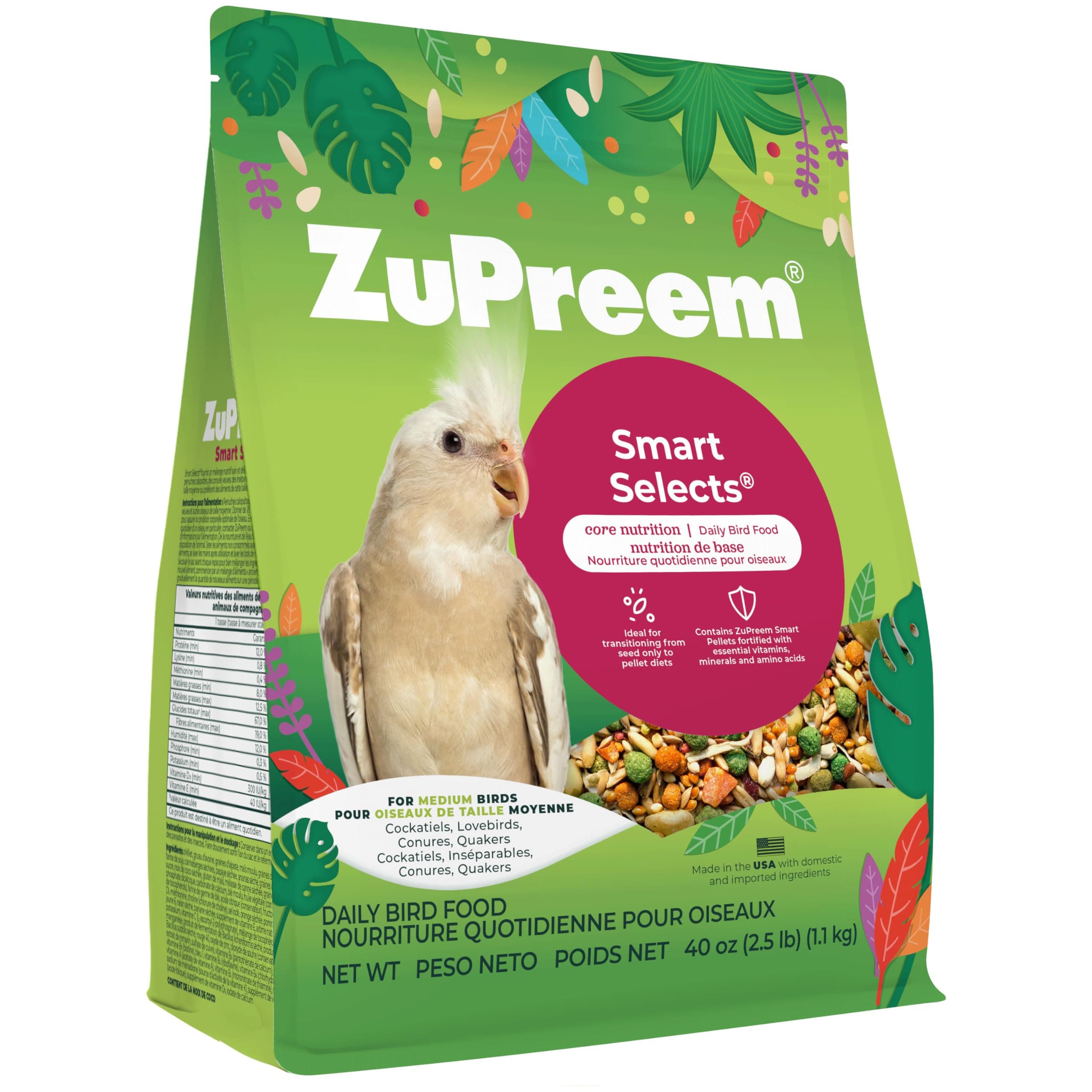 ZuPreem Smart Selects Cockatiels 2.5lb