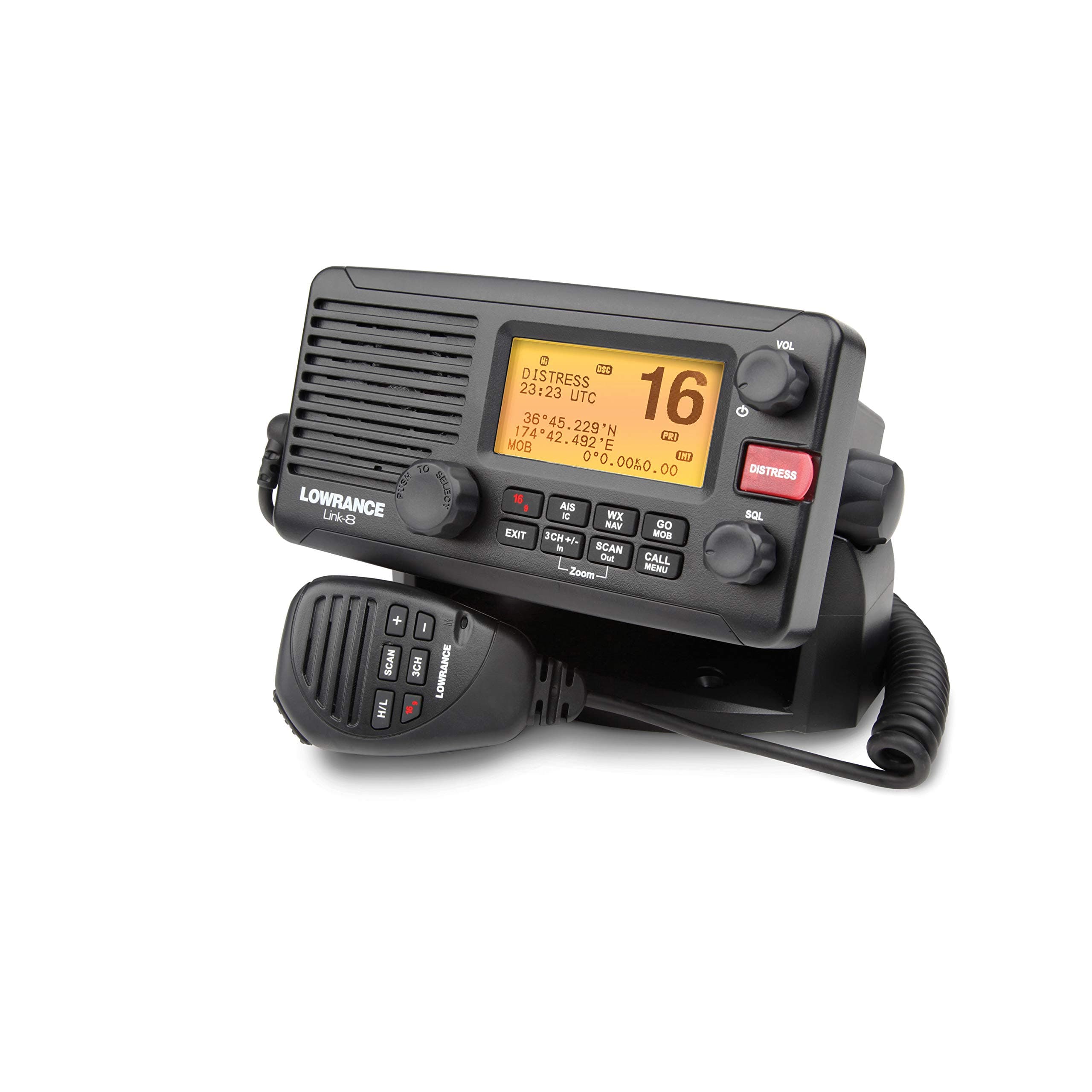 Lowrance Link-8 DSC VHF Marine Radio - Black
