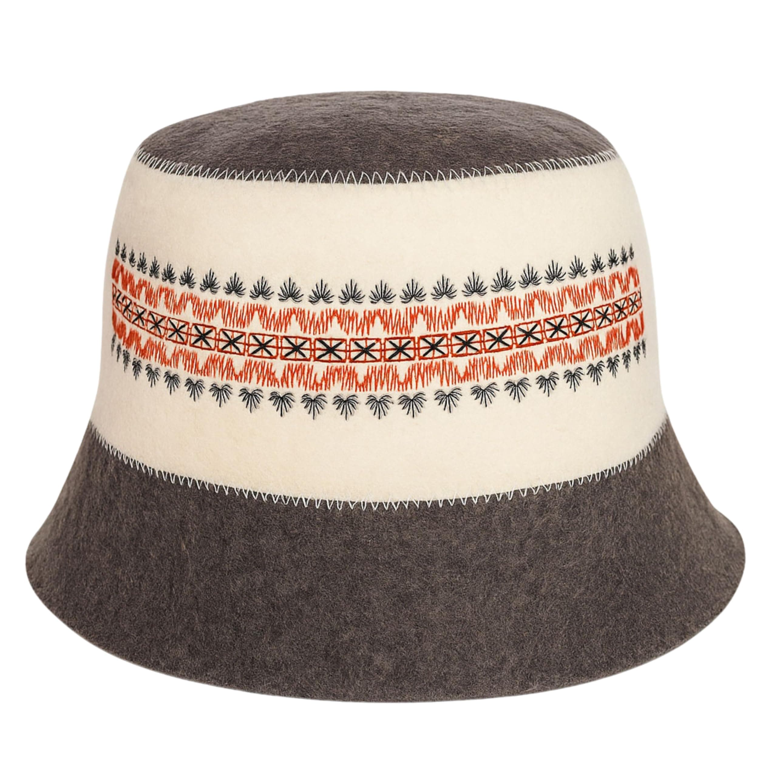 SHSH trade group Ukrainian Wool Sauna Hat Embroidered Ornament Vyshyvanka Ukraine Banya Bucket Sauna Hat for Women and Men Finnish Banya Cap