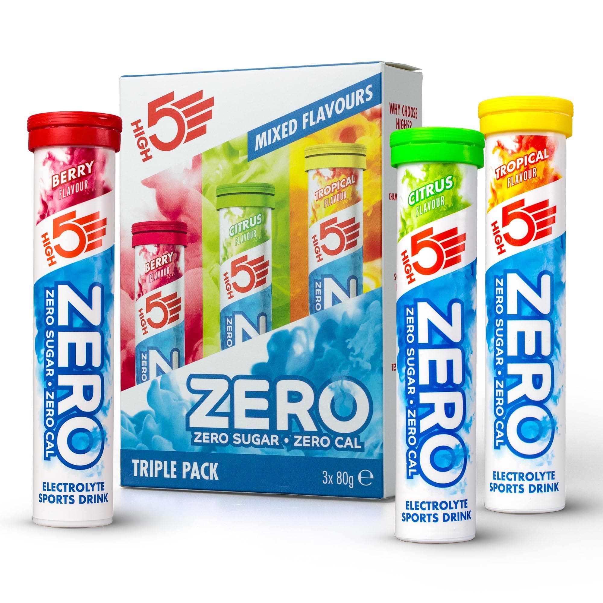 HIGH5 ZERO Electrolyte Tablet - Hydration Tablets Enhanced with Vitamin C - 0 Calories & Sugar Free - Boost Hydration, Performance & Wellness - Triple Pack, 60 Tablets (20x, Pack of 3)