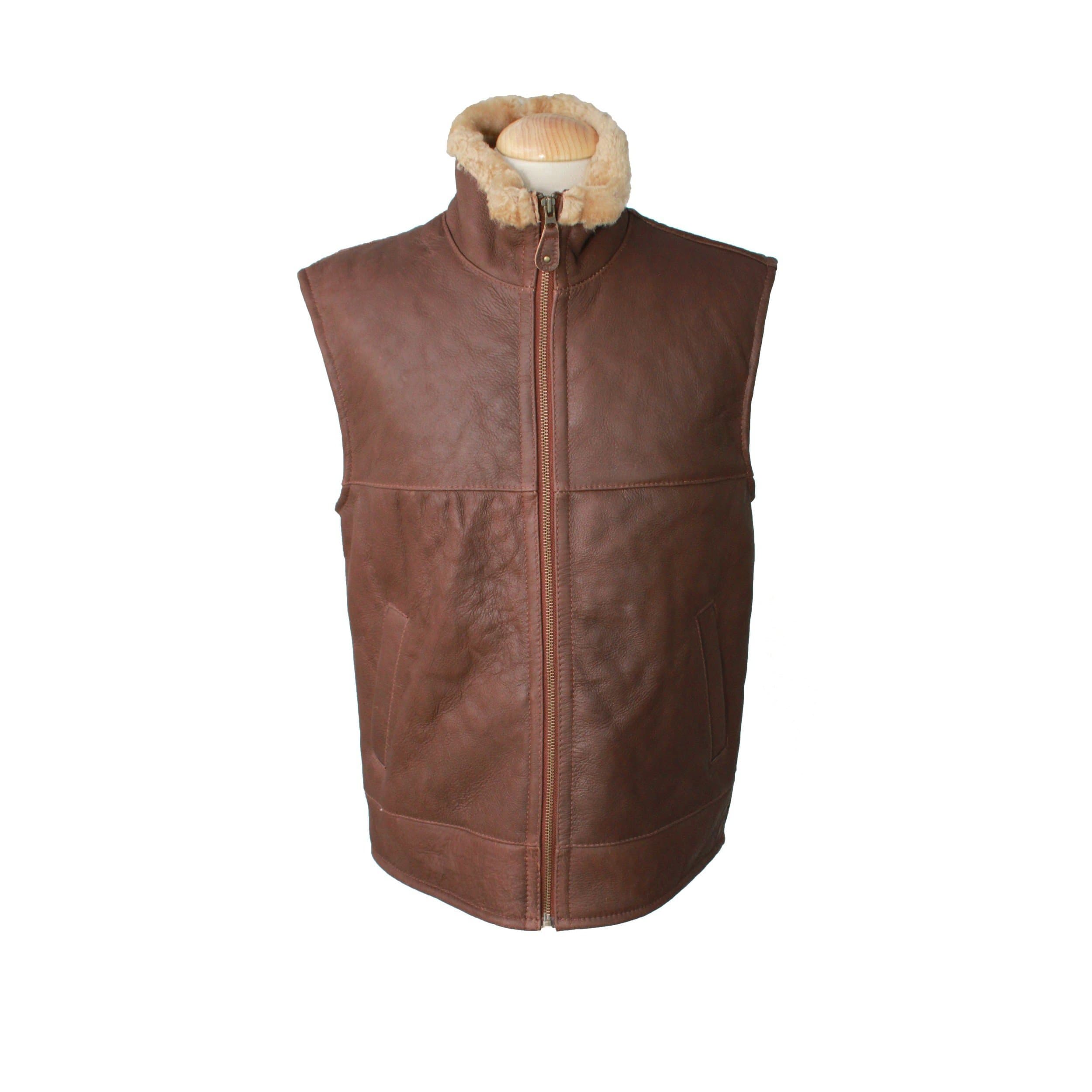 Eastern Counties Leather Mens Harvey Sheepskin Gilet
