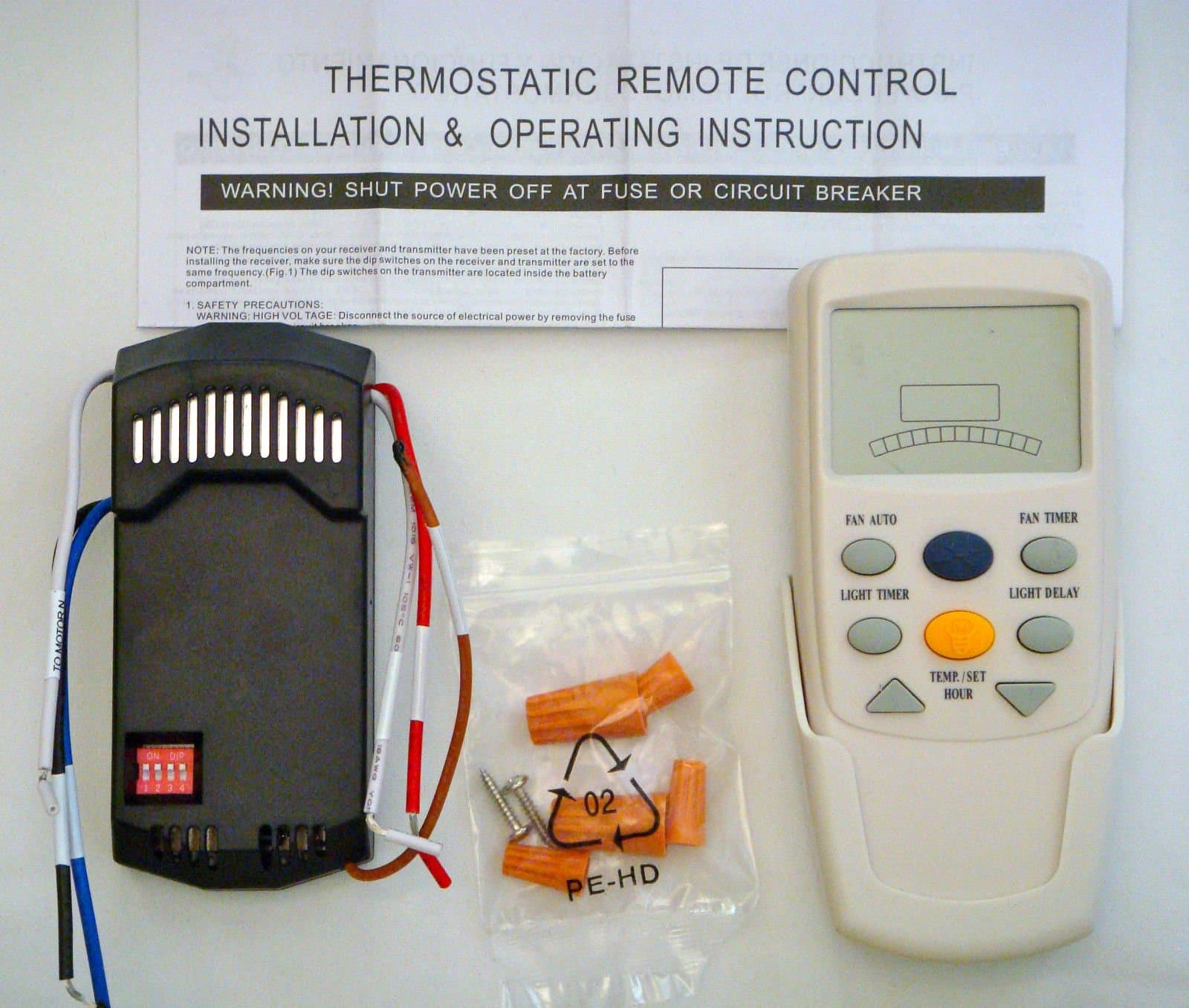 Hampton Bay Ceiling Fan LCD Remote Control & Receiver