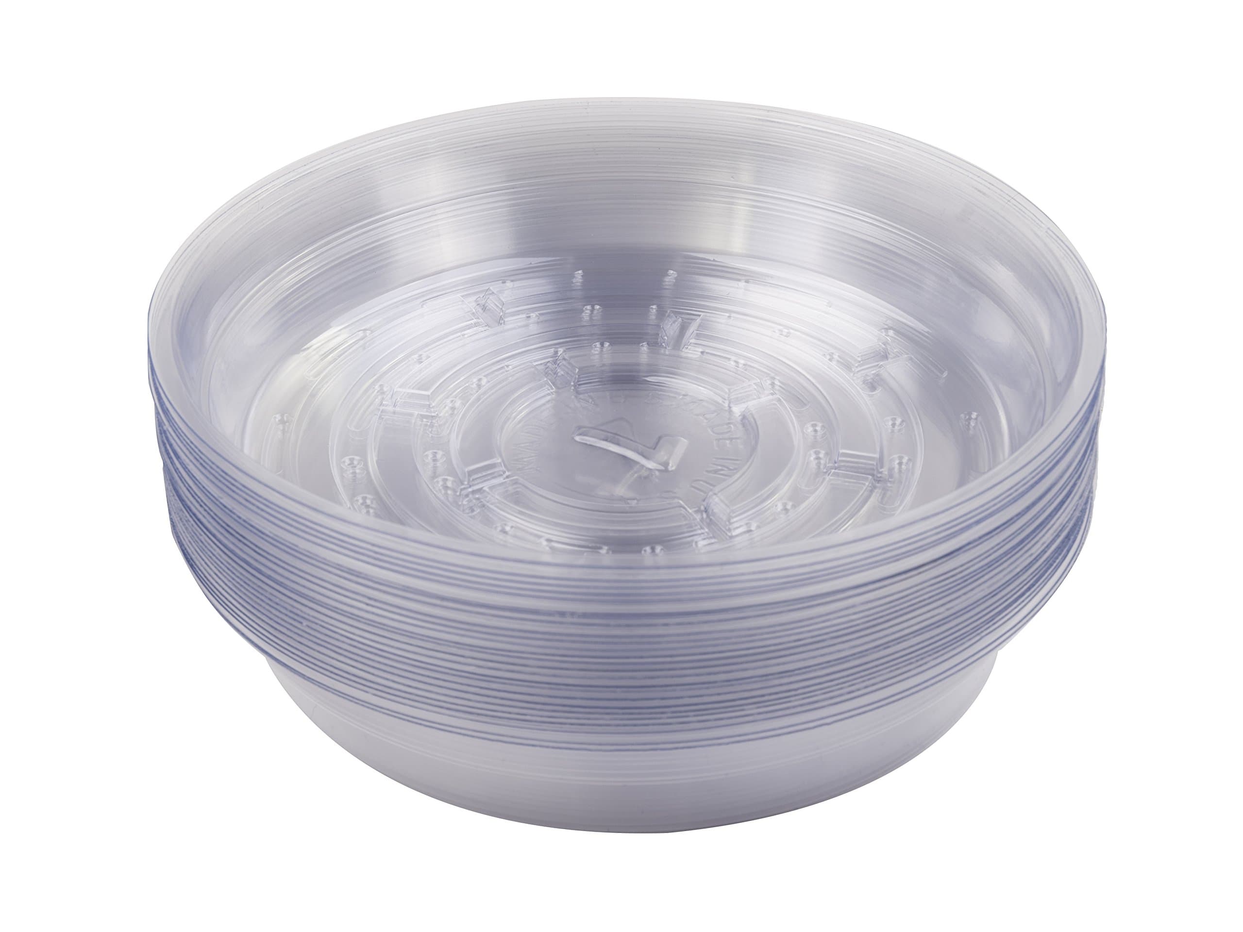 Curtis Wagner Round Clear Vinyl Plant Saucer (25, 7")