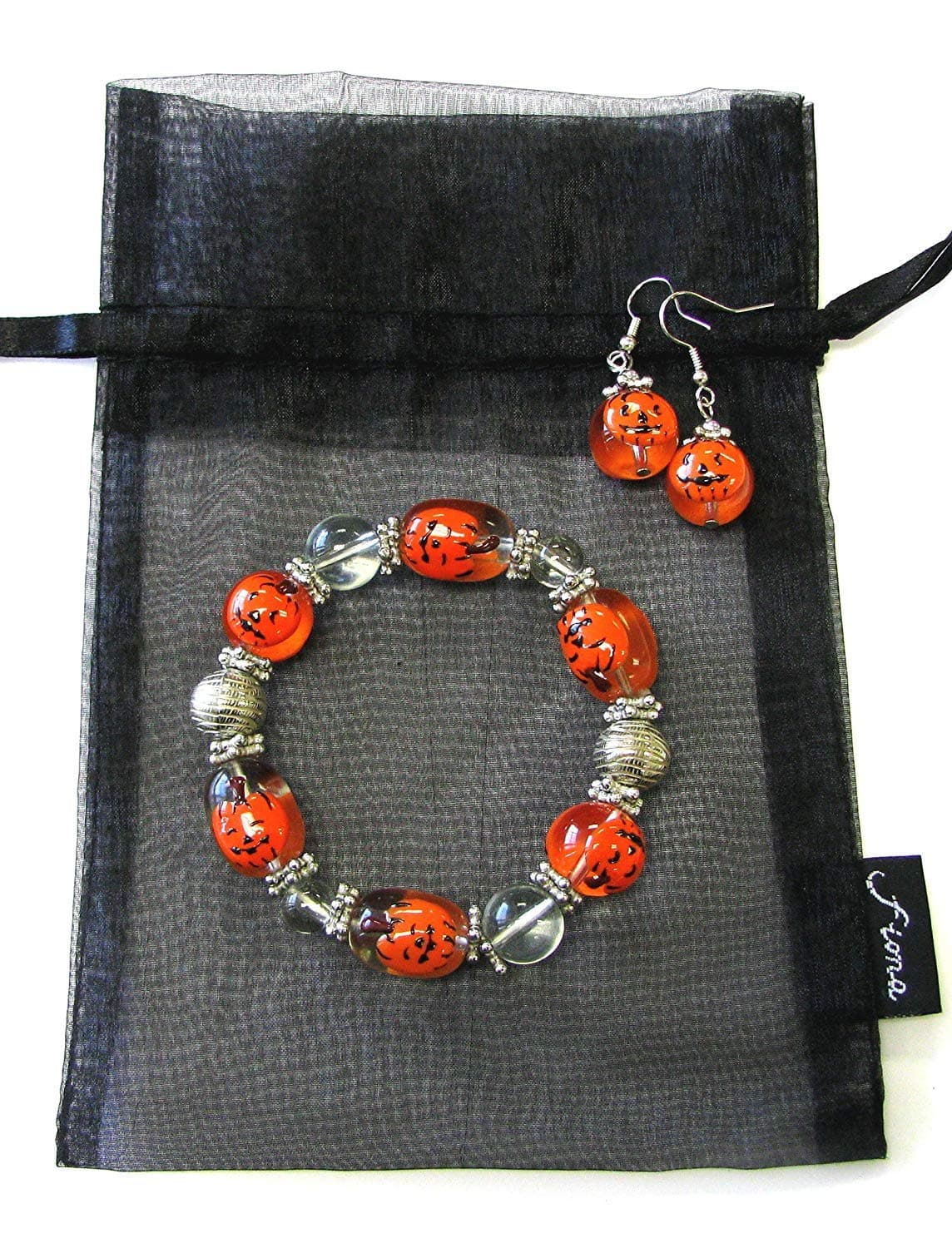 Linpeng E-13/IUP10-4 Halloween Earrings and Bracelet Gift Set