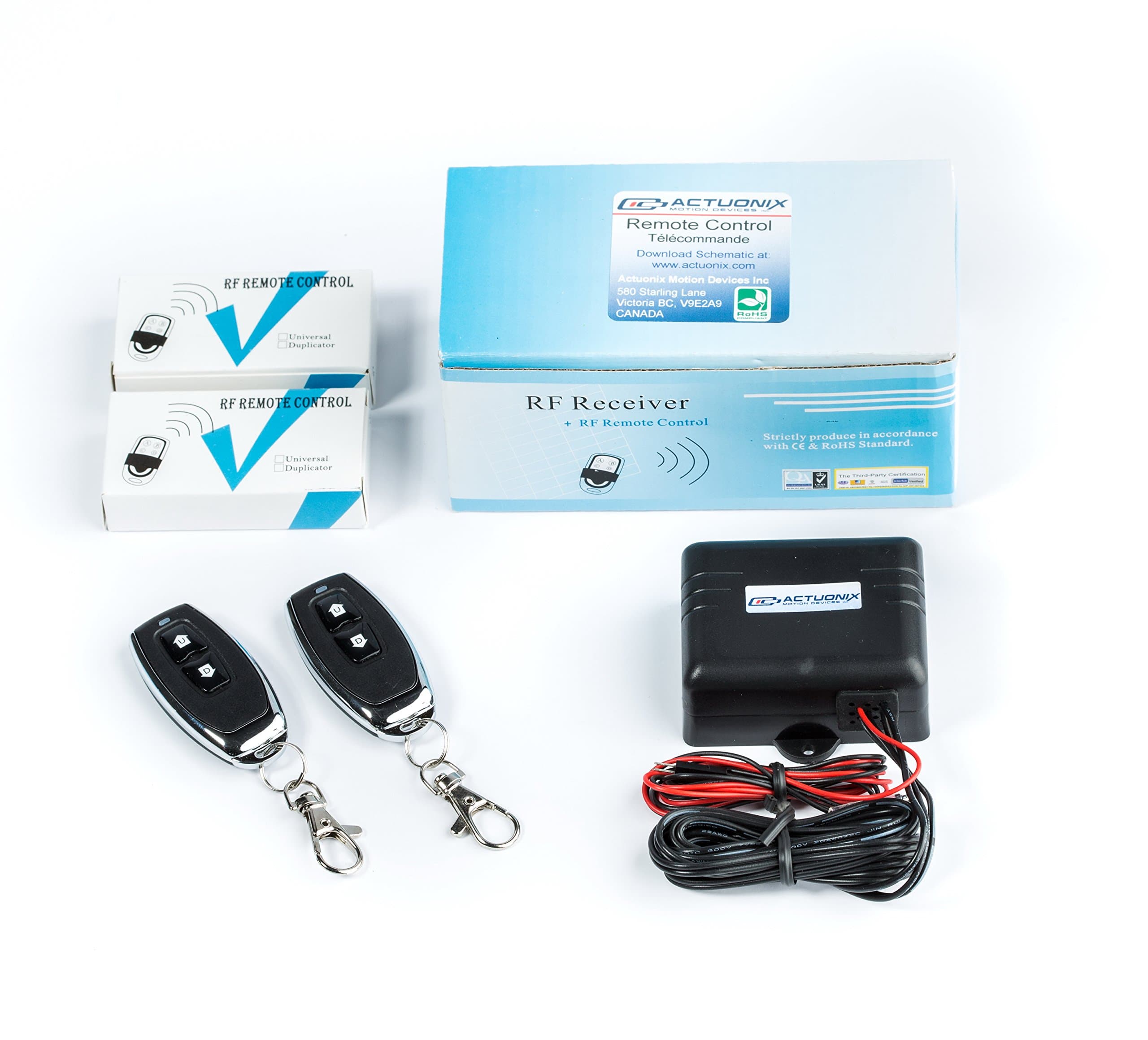 Wireless DC Motor Controller - Compatible with Linear Actuators - 12V - Includes 2 Remotes with Batteries