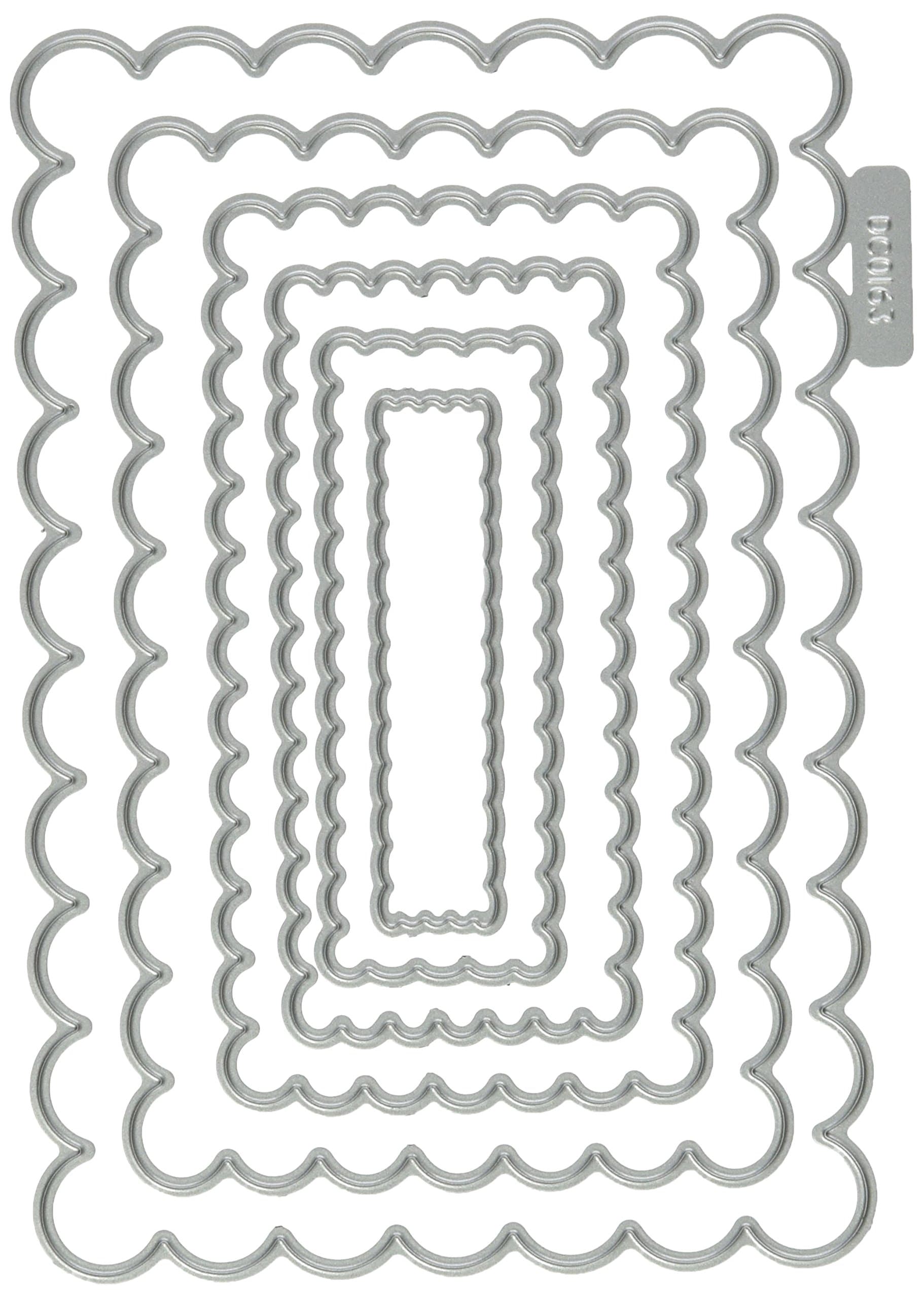 QuicKutz We R Memory Keepers Nesting Scallop Rectangles Cookie Cutter Die