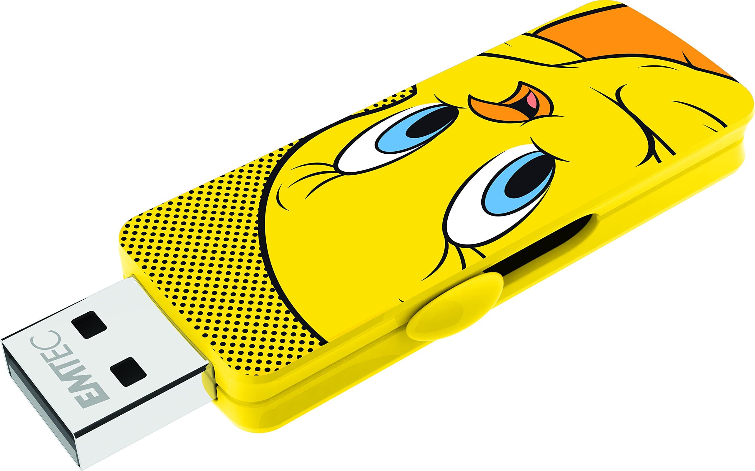 Emtec M700 Flash Drive, 16GB, Tweety Bird, yellow, ECMMD16GM700L100