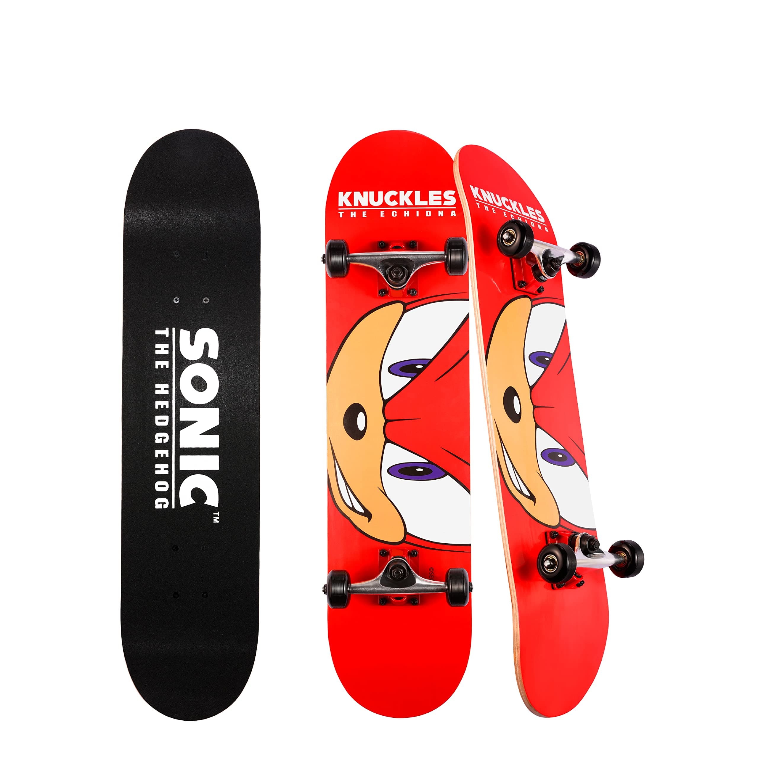 Sonic Character Skateboards - Cruiser Skateboard with ABEC 5 Bearings, Durable Deck, Smooth Wheels