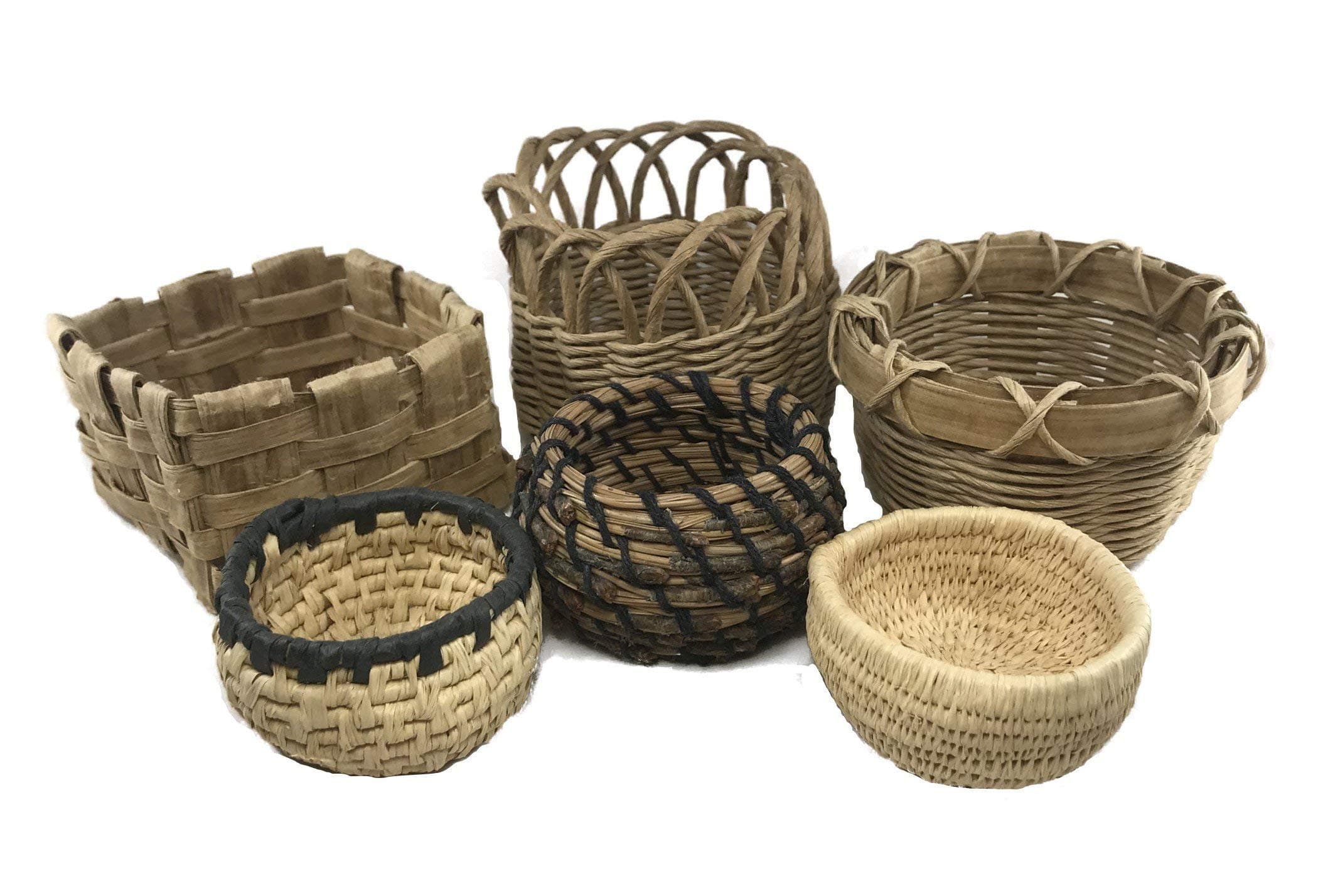 Beginner Basket Weaving Kit (Set of 6) - Basketry Weave Kit for Kids and Adults Complete with Basket Weaving Supplies and Instructional Booklets