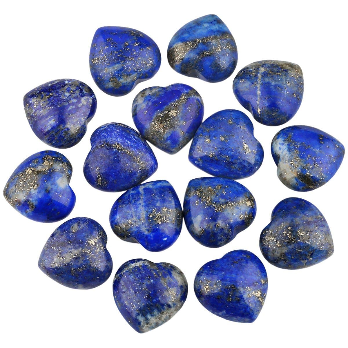rockcloud Healing Crystal 0.5 inch Lapis Lazuli Carved Worry Stone Chakra Reiki Balancing(Pack of 10)