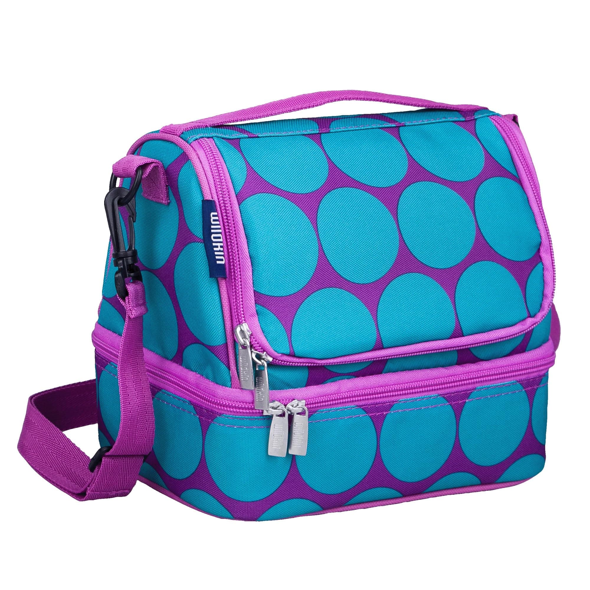 Two Compartment Insulated Lunch Bag for Kids – School & Travel Ready - Big Dot Aqua