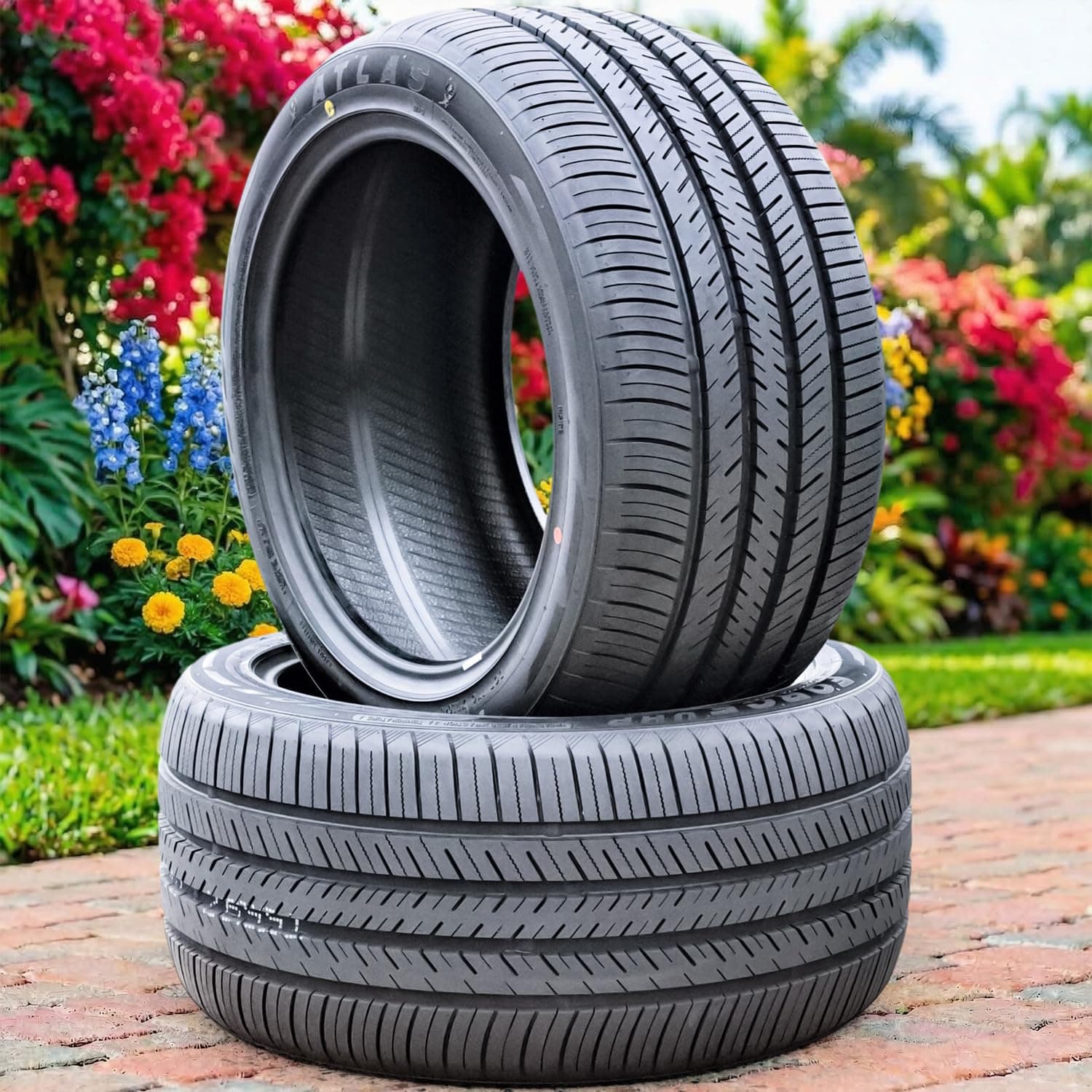 Set of 2 (TWO) Atlas Force UHP All-Season Truck/SUV Performance Radial Tires-245/55R19 245/55/19 245/55-19 103V Load Range SL 4-Ply BSW Black Side Wall UTQG 520AAA