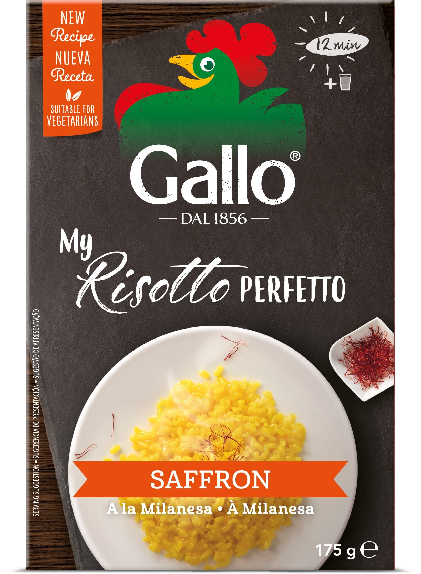 Riso Gallo Risotto Pronto Saffron 175g - Pack of 6
