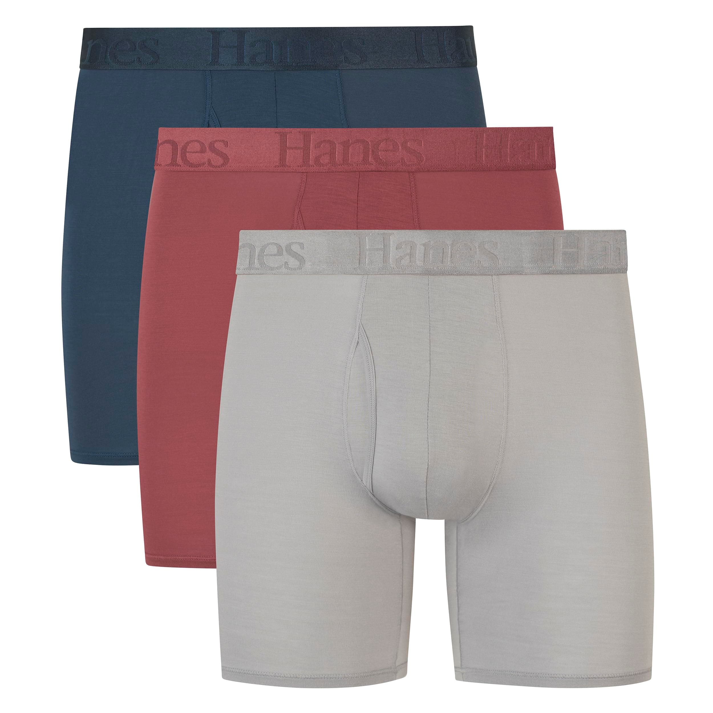 Hanes Men's Originals Trunks, Supersoft Underwear, Viscose from Bamboo, 3-pack Trunks (pack of 3)