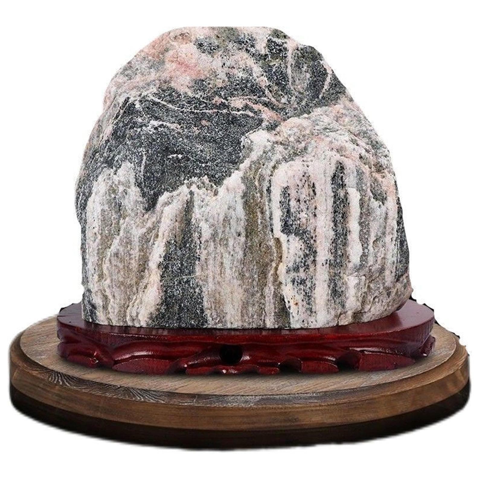 NIBHZ Natural Stone Taishan Shigandang Taishan Stone Shi Gan Dang,Fengshui Decor,20cm