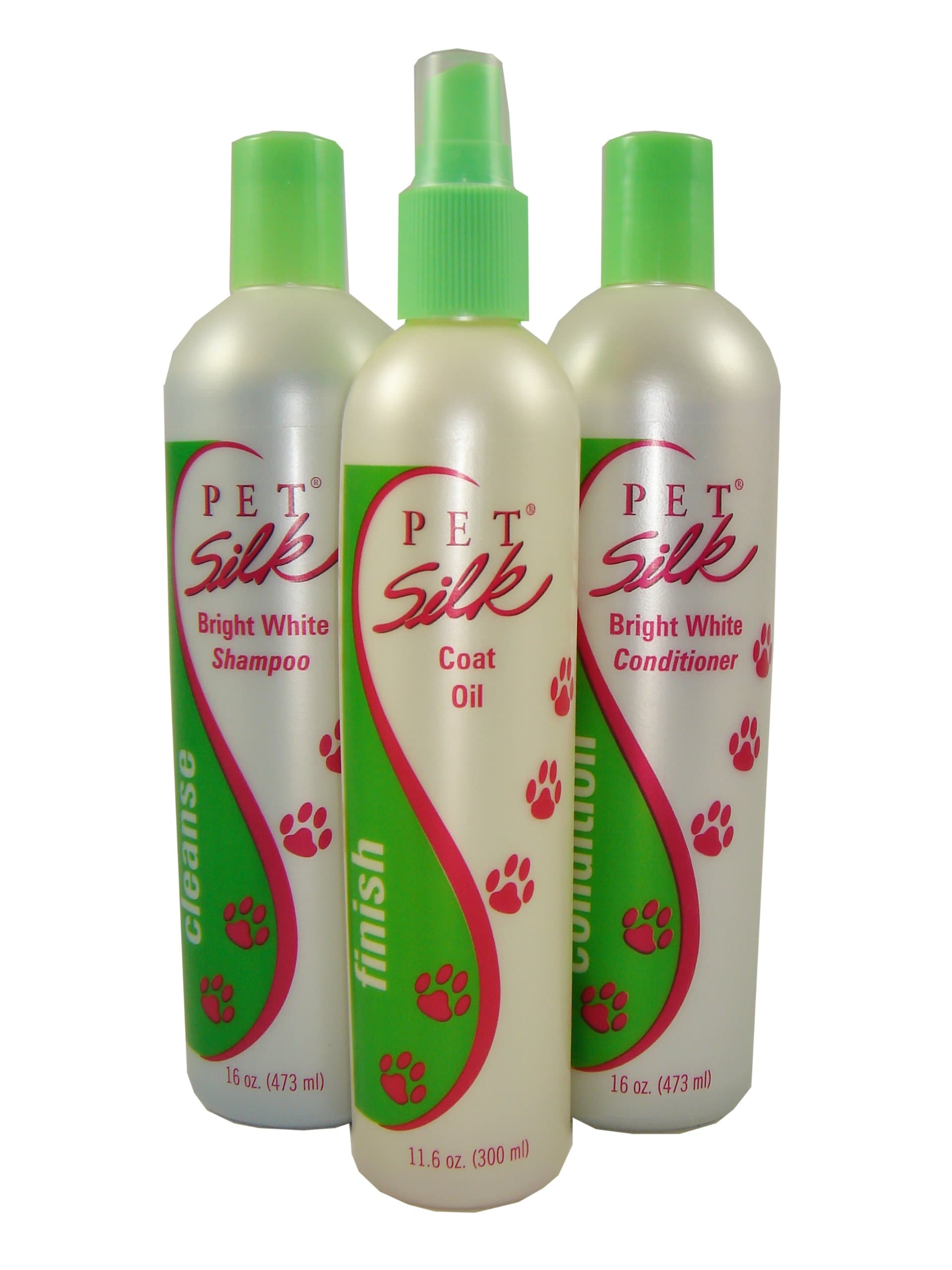 PET SILK Doggidogi Bright White Shampoo, Conditioner & Coat Oil Set