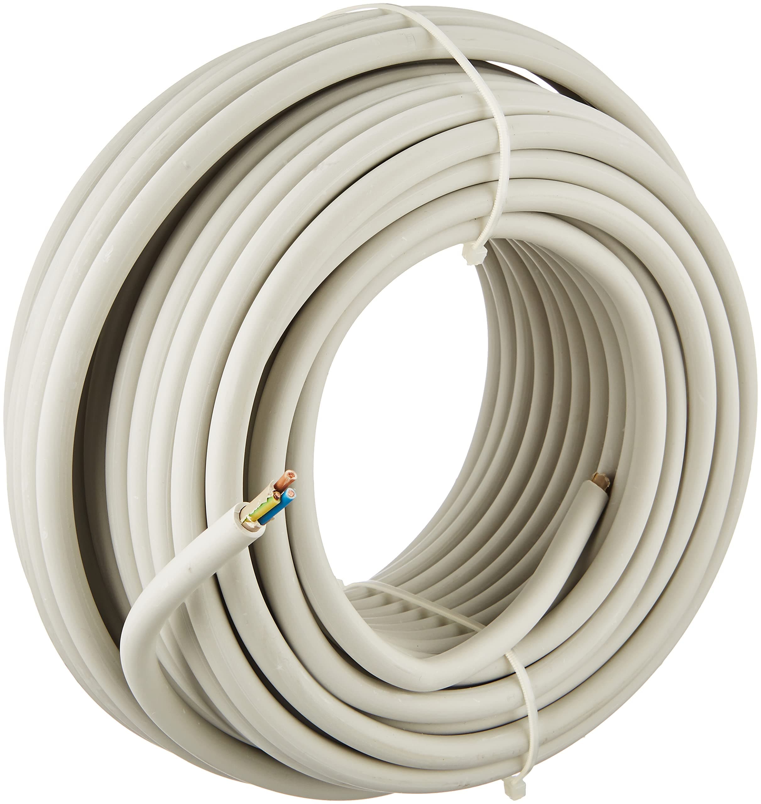 Kopp 150825001 NYM-J 3 x 1,5 mm² Wet Room Cable, Gray, 25 m-Ring