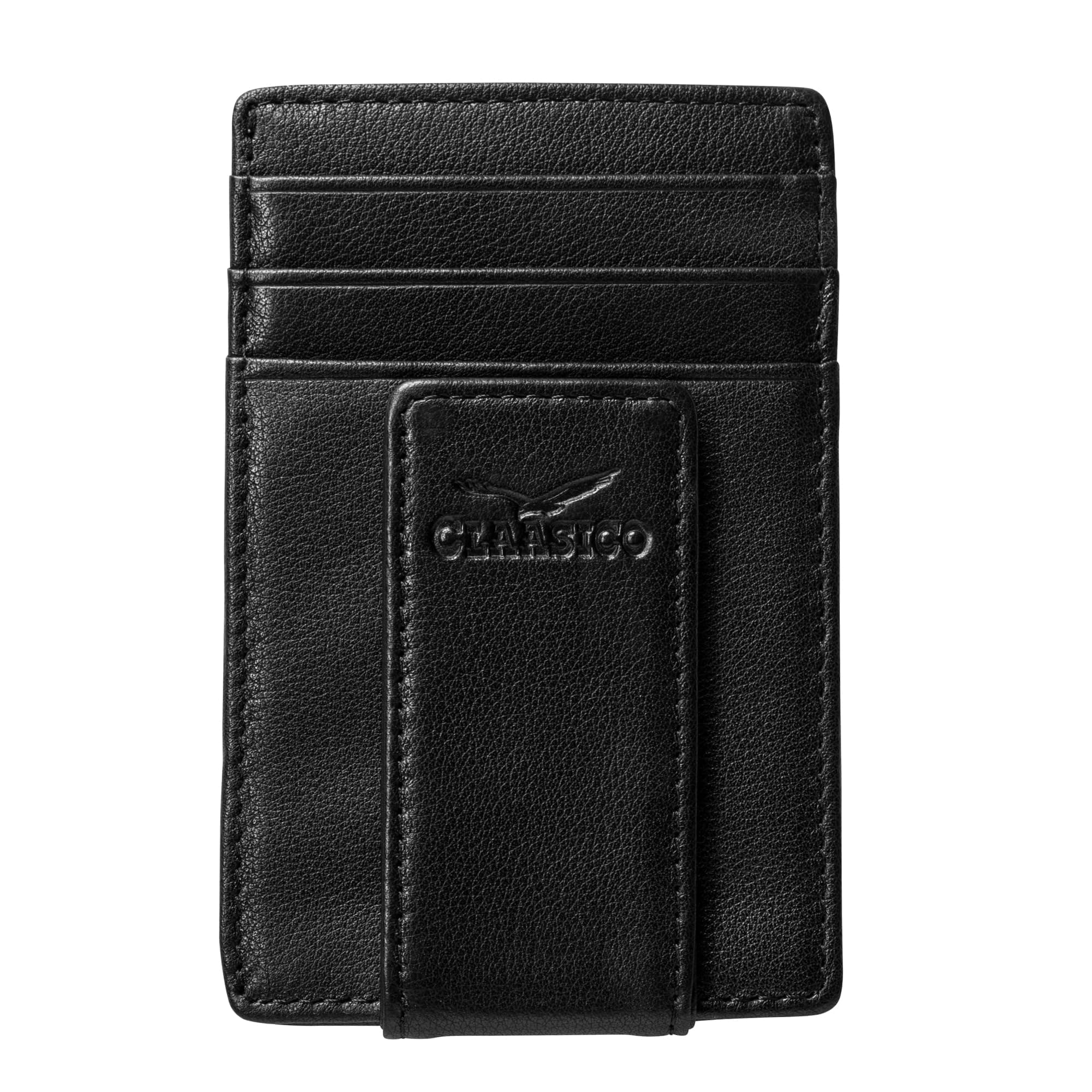 Money Clip Leather Wallet For Men Slim Front Pocket RFID Blocking with Super Strong Magnetic