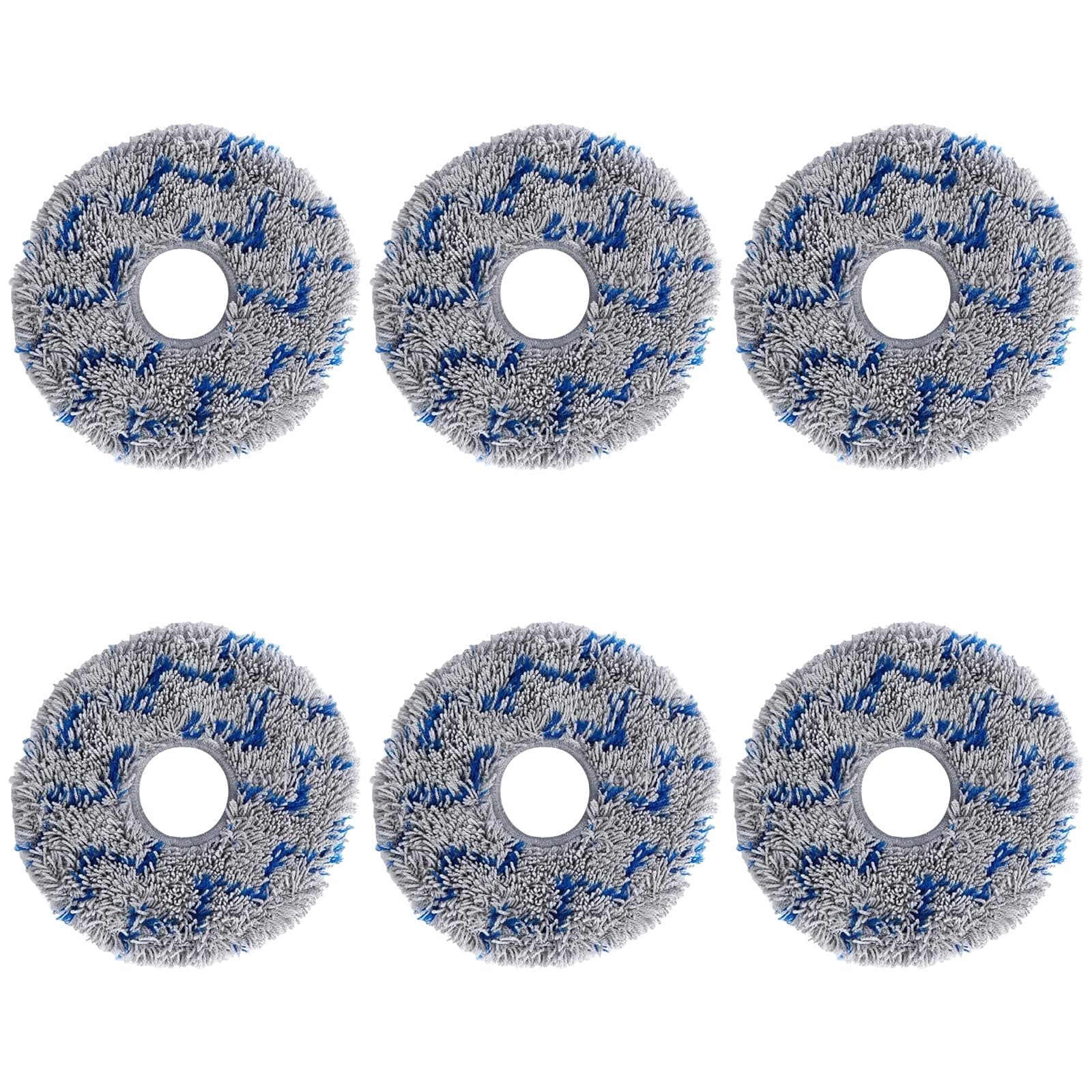 kingseaReplacement Washable Mop Pads Compatible with ECOVACS DEEBOT OZMO X1 Omni/ X1 Turbo, 6 Cleaning Mop Cloth