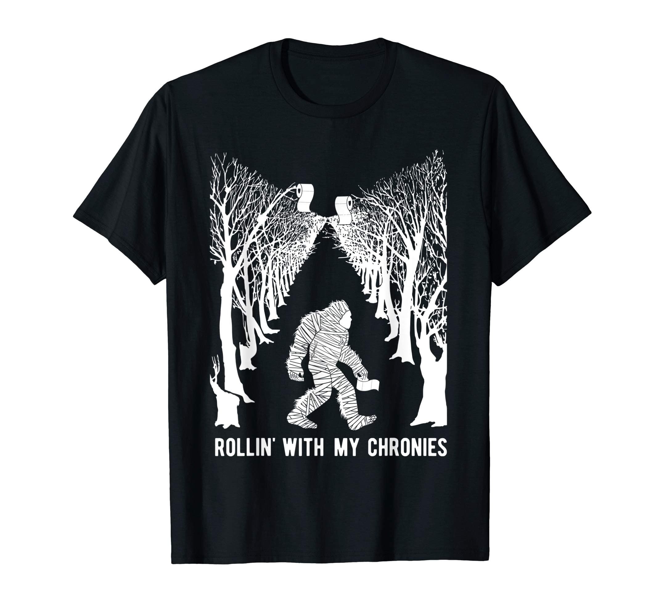 Bigfoot Crohns Funny Rollin With Chronies Sasquatch T-Shirt