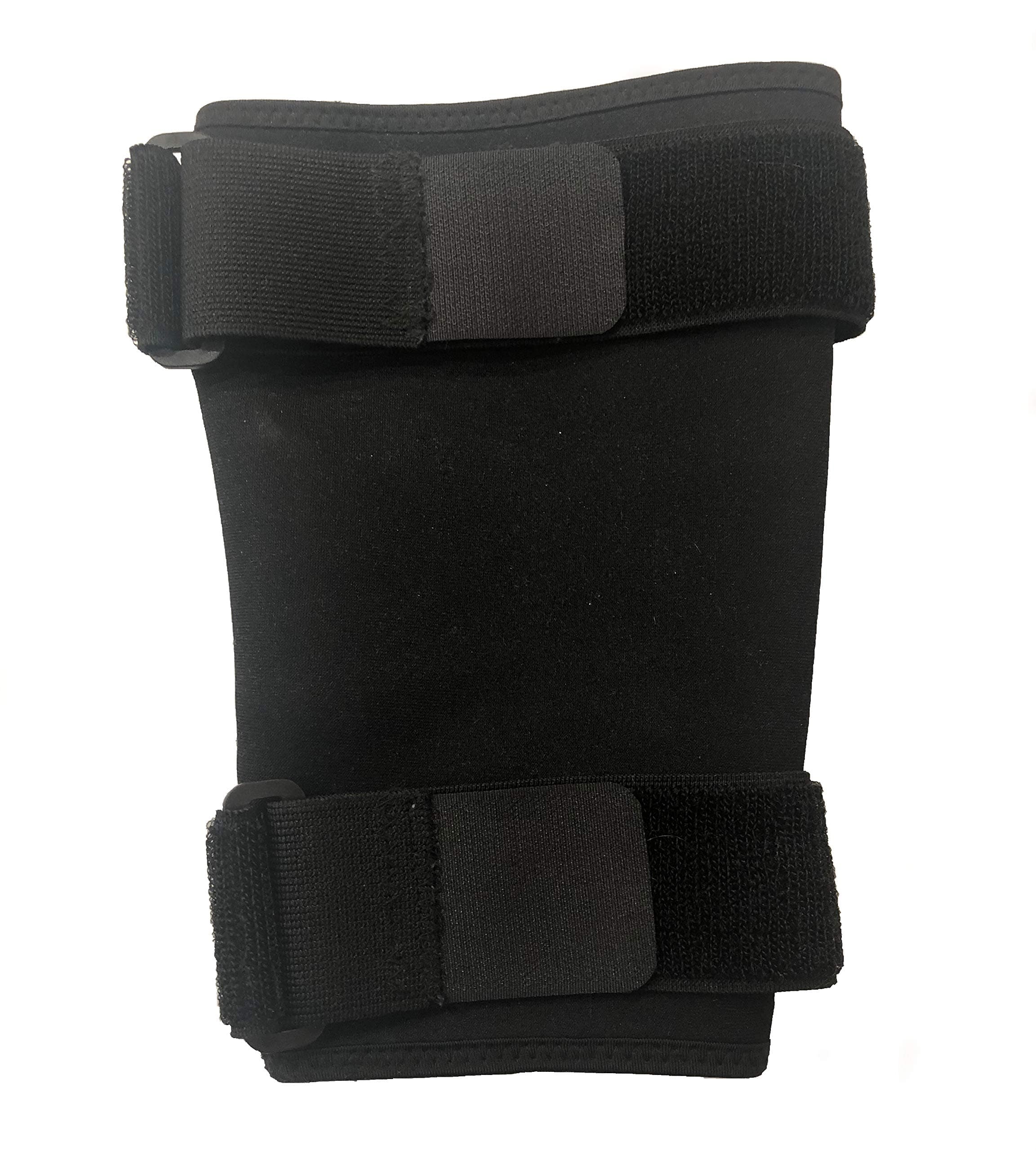 Ankle Monitor Bracelet Cover for SCRAM, Alcohol Monitor, House Arrest, Other Offenders - Black Neoprene, Adjustable Hook and Loop Straps