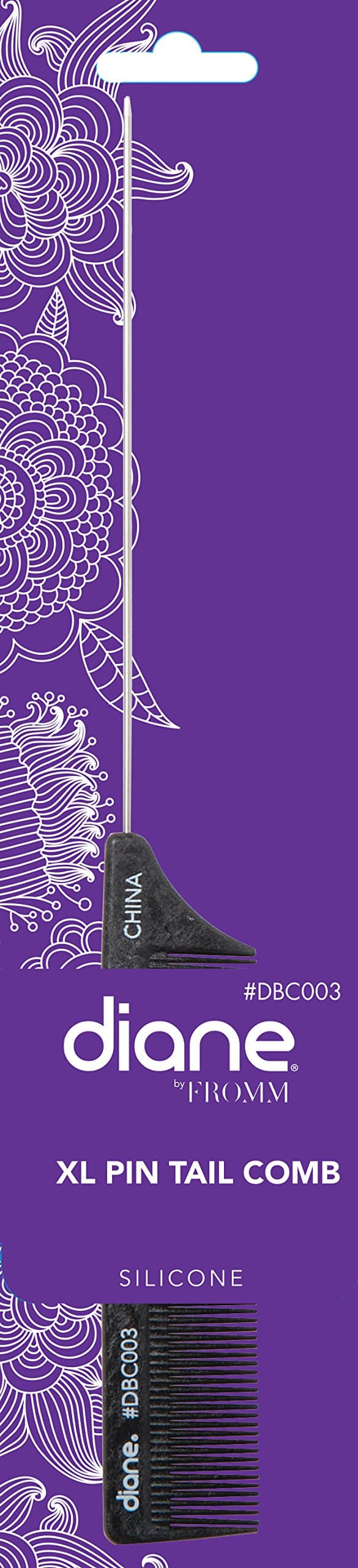 Diane 9'' XL Pin Tail Comb Silicone DBC003