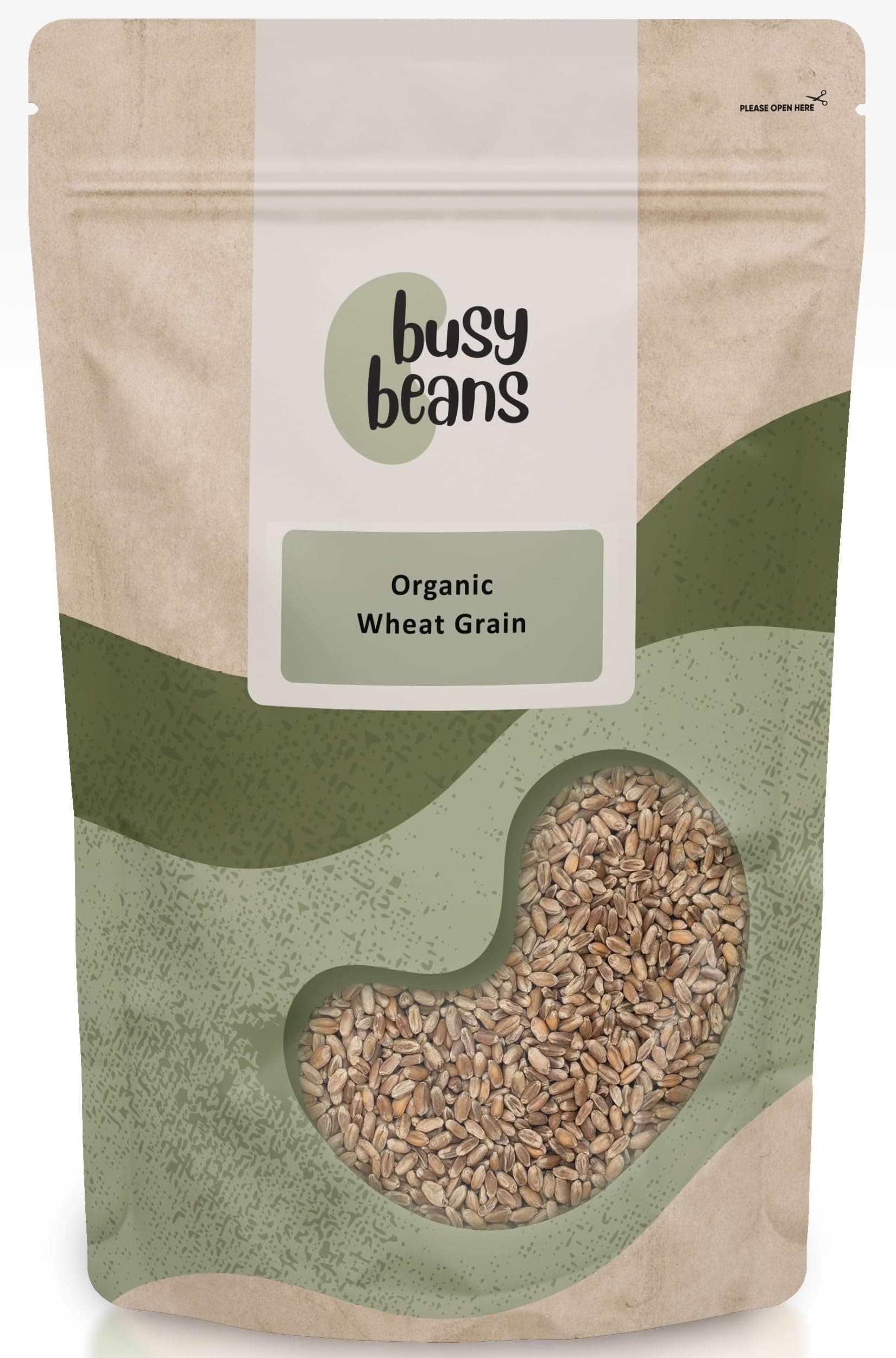 Organic Wheat Grain - Certified Organic - by Busy Beans Organic (500g)