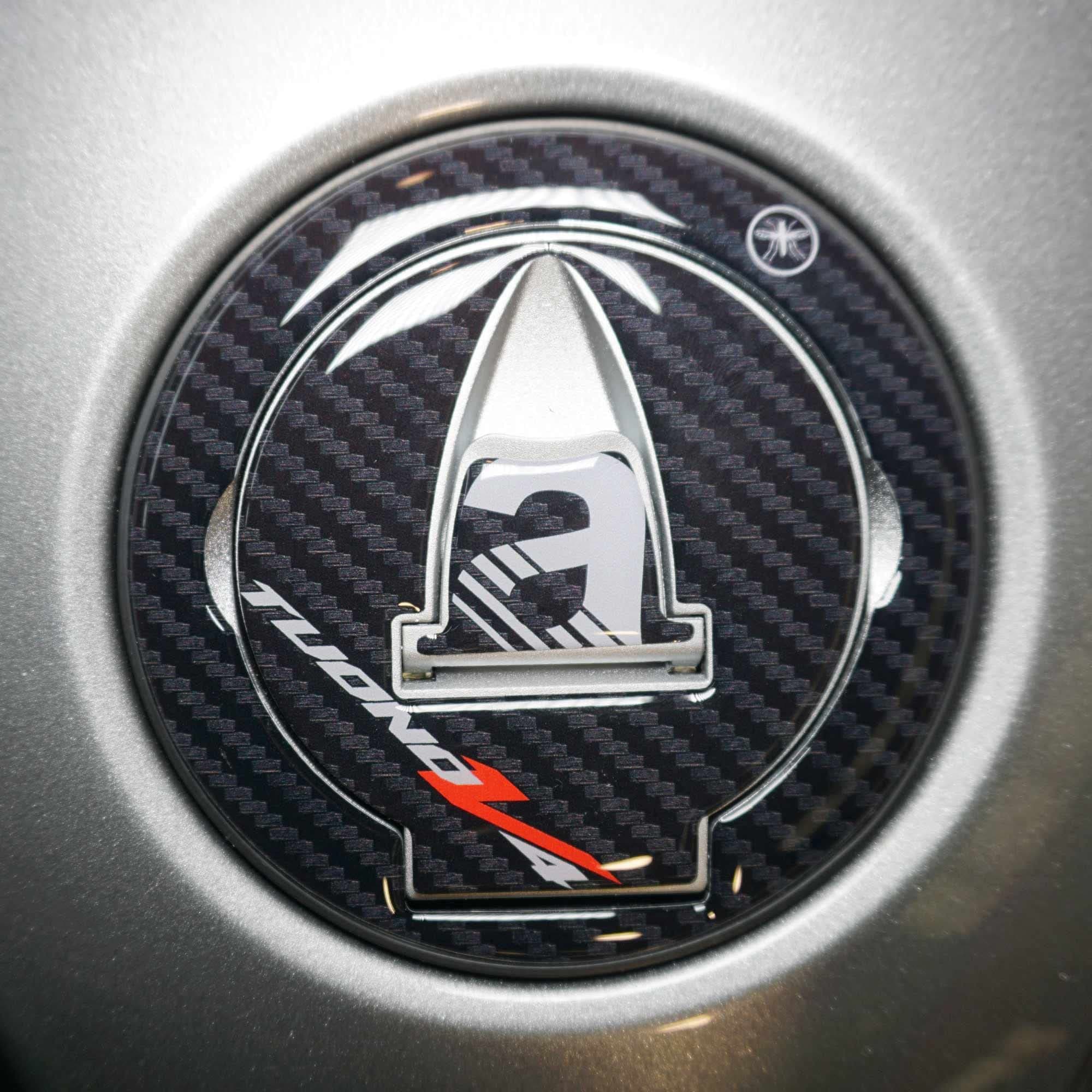 3D Sticker Motorcycle Fuel Tank Cap Protection and Decoration in Resin compatible with Aprilia Tuono V4 1100 and Tuono V4 Factory 2021-2022