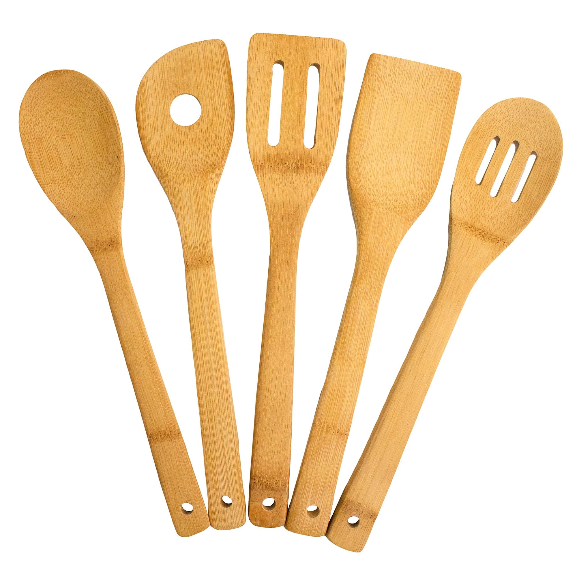 Totally Bamboo 5-Piece Cooking Utensil Set, 12" Long