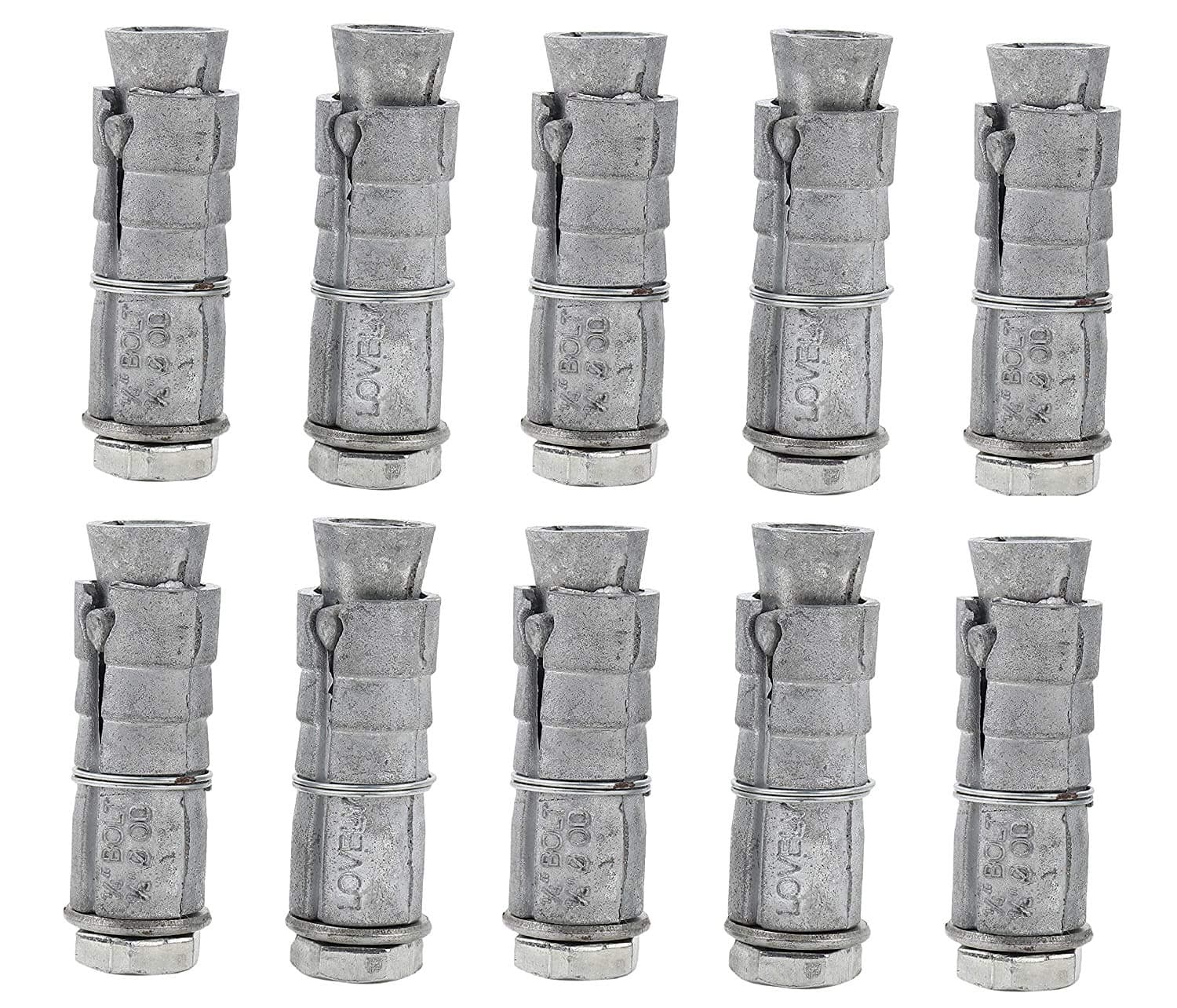 6X40 MM Wedge Anchor Fastener Material: Zinc - Pack of 10 Pcs.