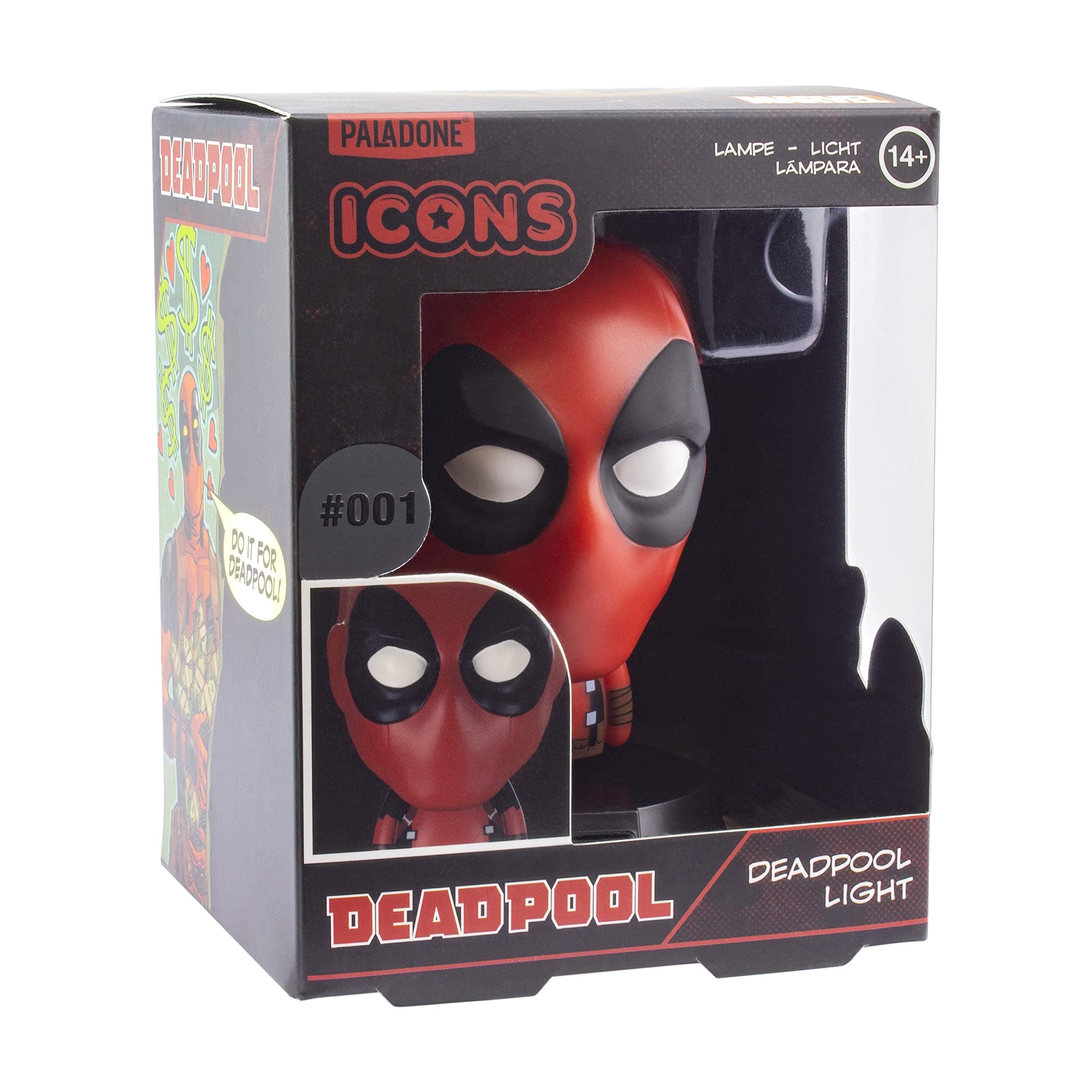 Paladone Marvel Deadpool Icon Light, Red/Black