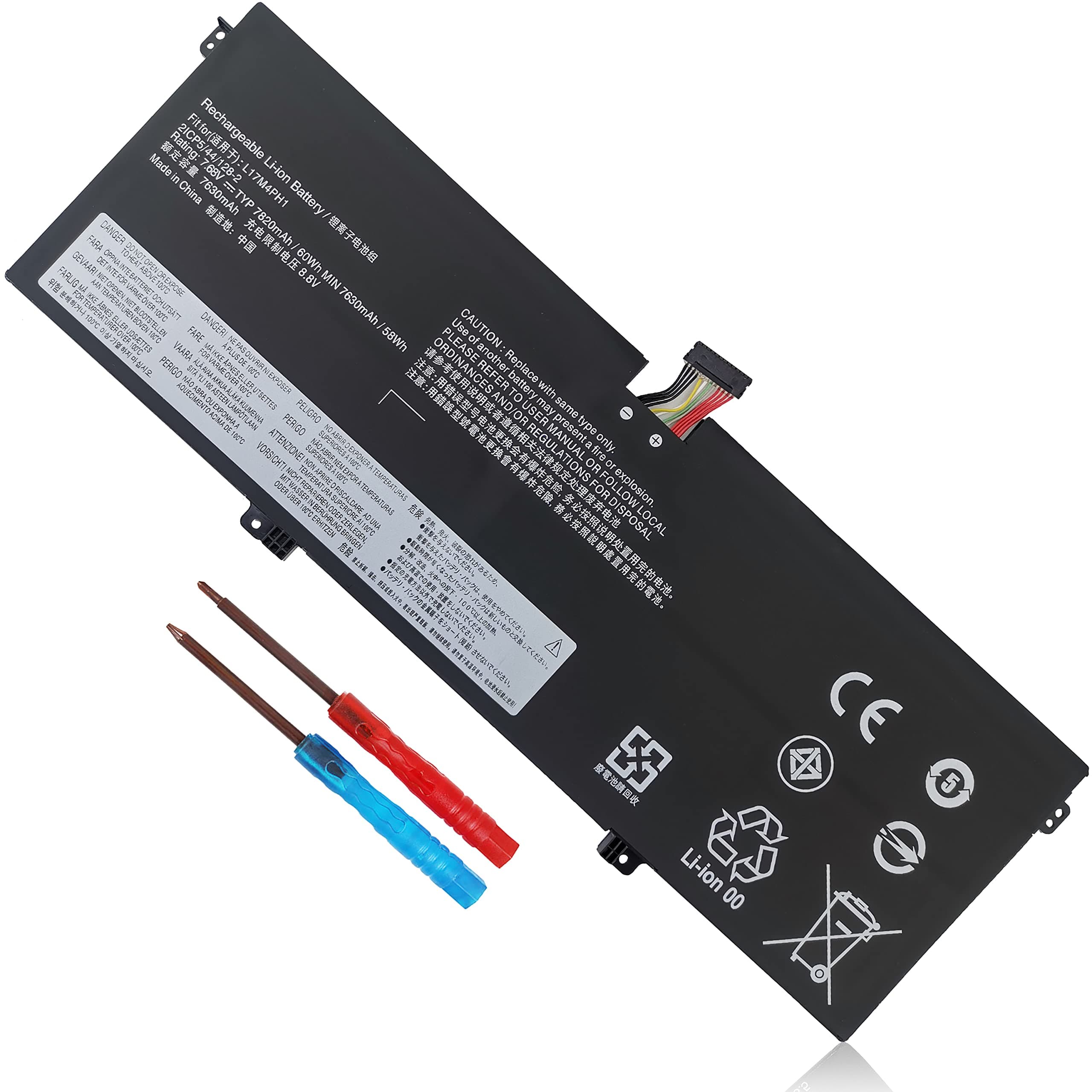 L17C4PH1 L17M4PH1 Laptop Battery for Lenovo Yoga C930 C930-13IKB C930-131KB 930-13IKB-81EQ 81C4 81EQ, 7 Pro Pro-13IKB, 5B10Q82425 5B10Q82426 5B10Q82427 C930-13IK C930-13IKB L17M4PH2 L17L4PH2 60Wh