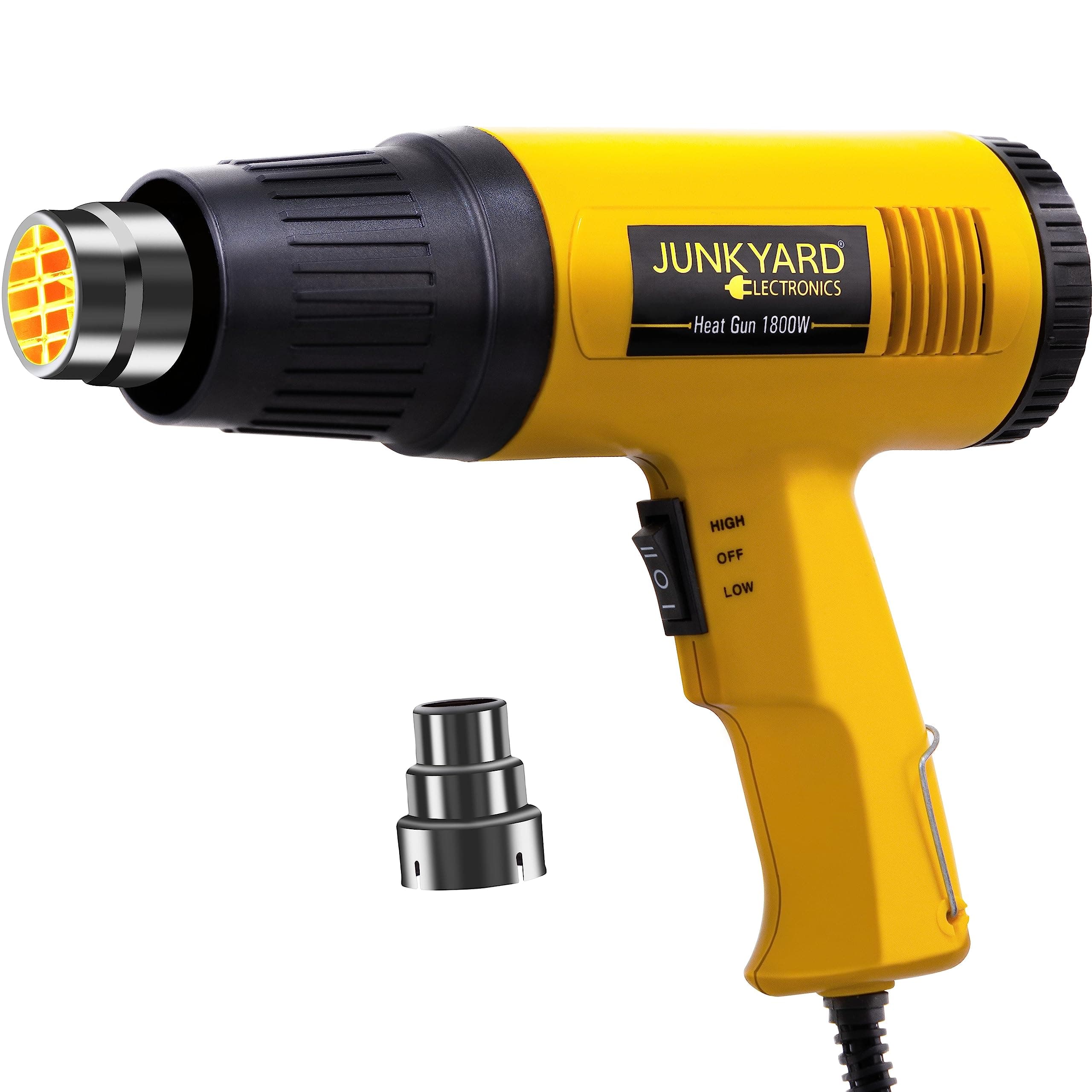 JUNKYARD 1800W Hot Air Heat Gun for Domestic and Industrial use (Color: Yellow)