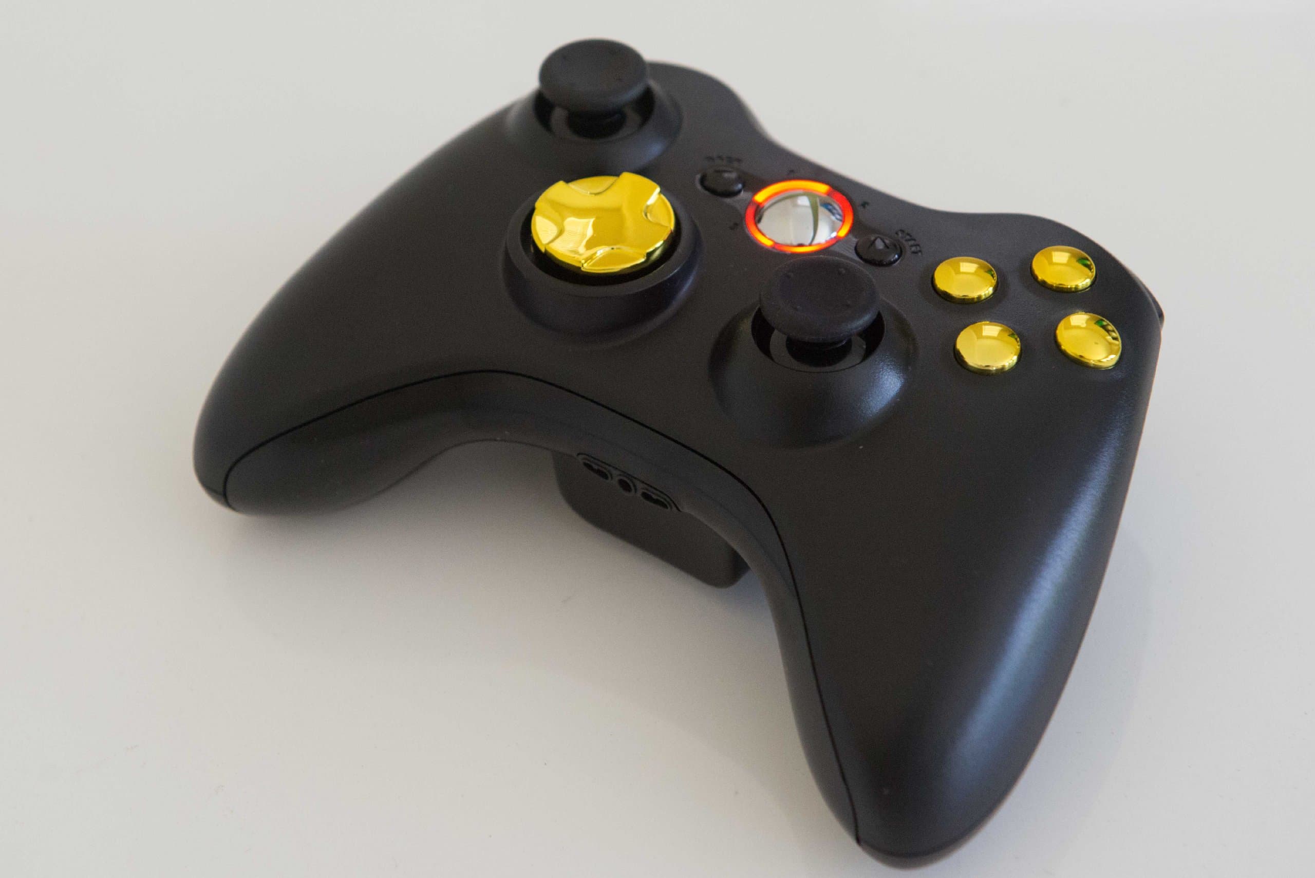 Gold Buttons 17 Modes Drop Shot, Quick Scope, Auto Aim, Dual Rapid Fire, Reprogrammable Xbox 360 Modded Rapid Fire Controller for COD Ghost Mw3 Black Ops Mw 2 with Gold D-pad and Orange Led