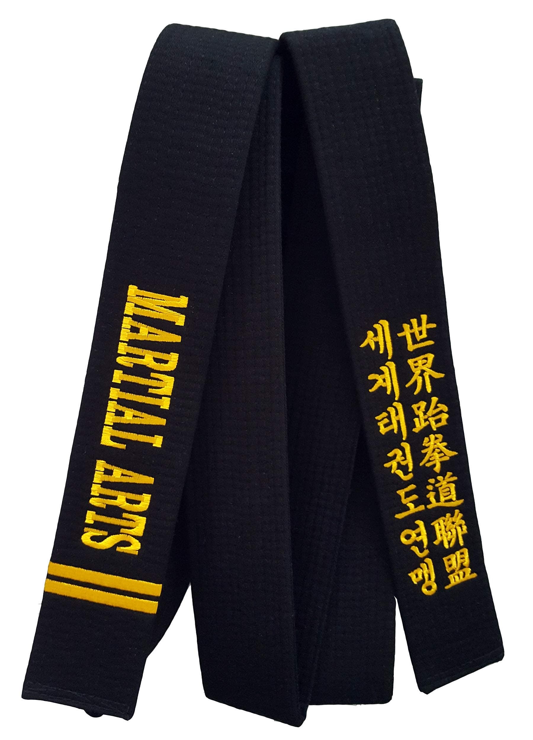 BirsppyBlack Belt Karate, Martial Arts Belt, Taekwondo, Judo, BJJ - Customized Embroidery Black Belt (width 2.0" (5cm), 118" (300cm))