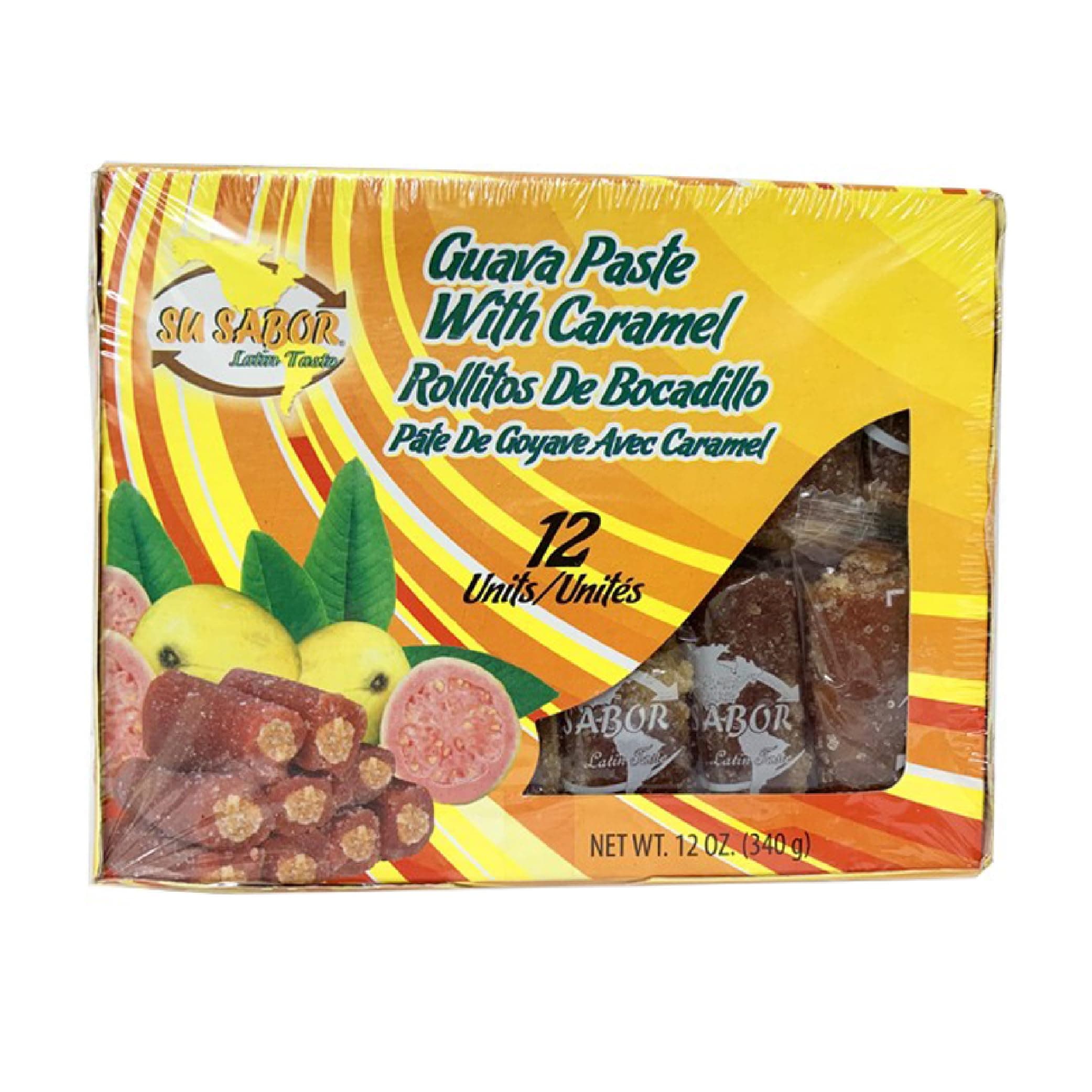 Su Sabor Rolled Guava Paste with Caramel/Rollitos de Bocadillo