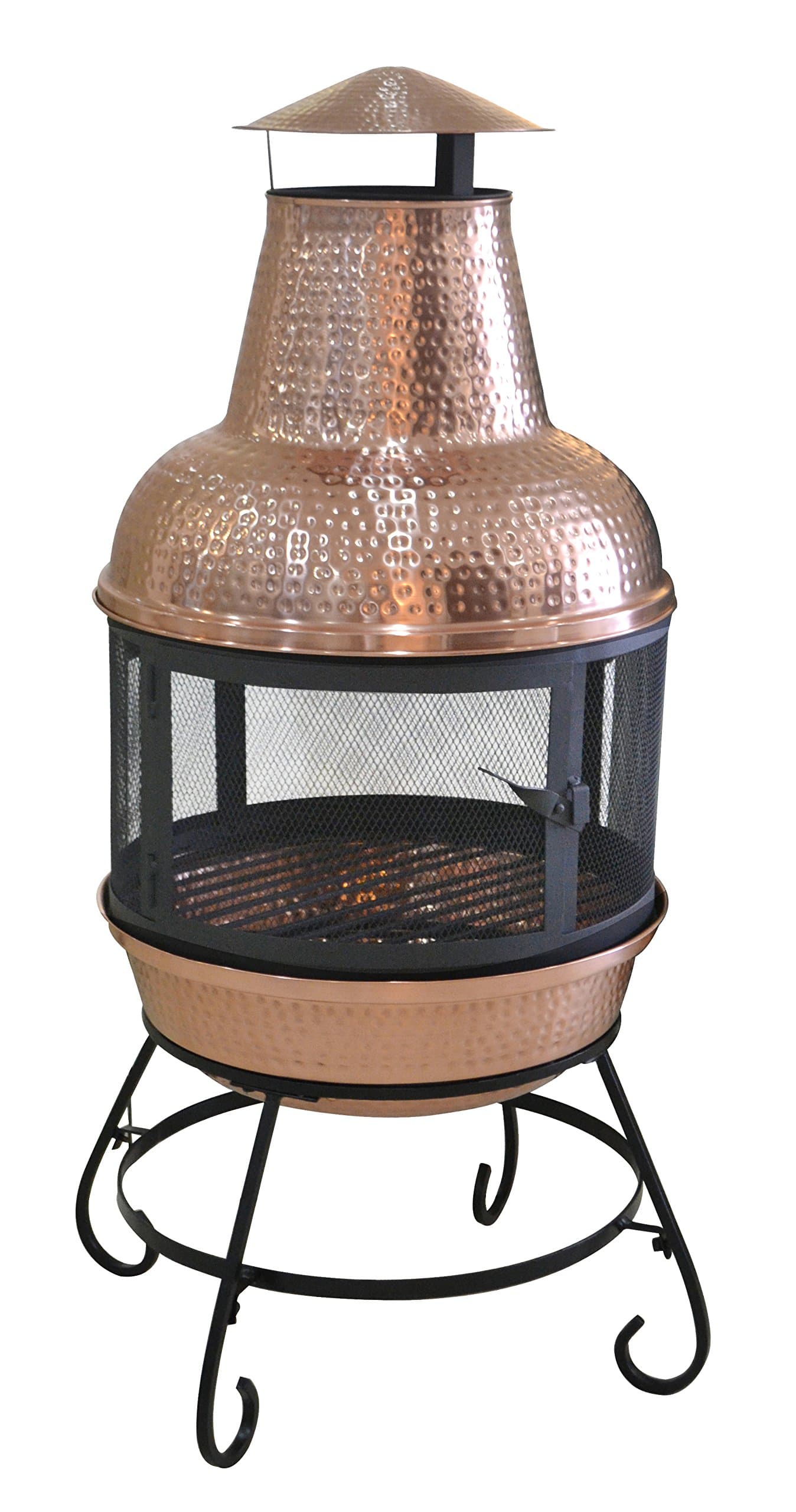 DM-6554-CC Cape Copper Chiminea, White