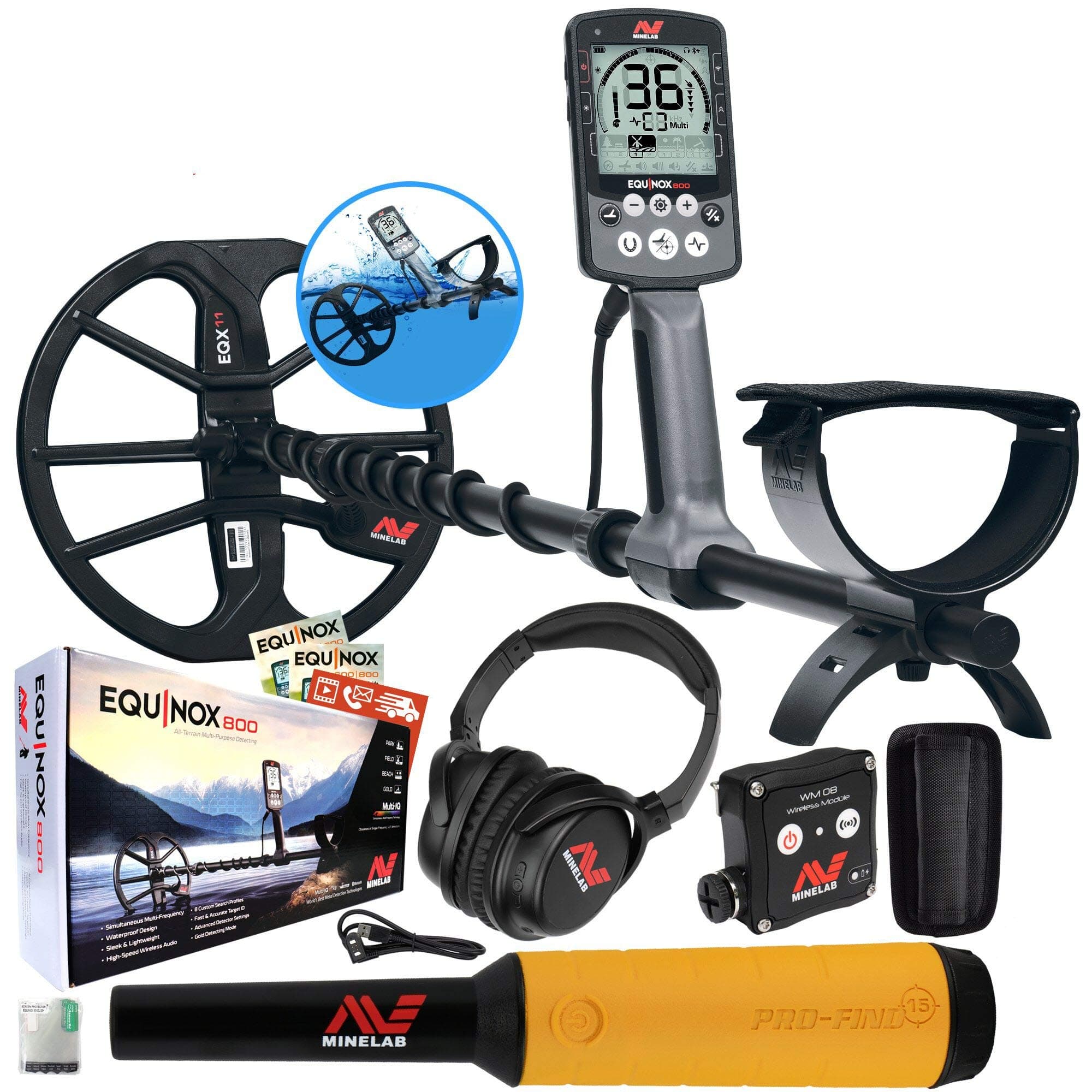 Equinox 800 Multi-IQ Underwater Metal Detector & Pro-Find 15 Pinpointer