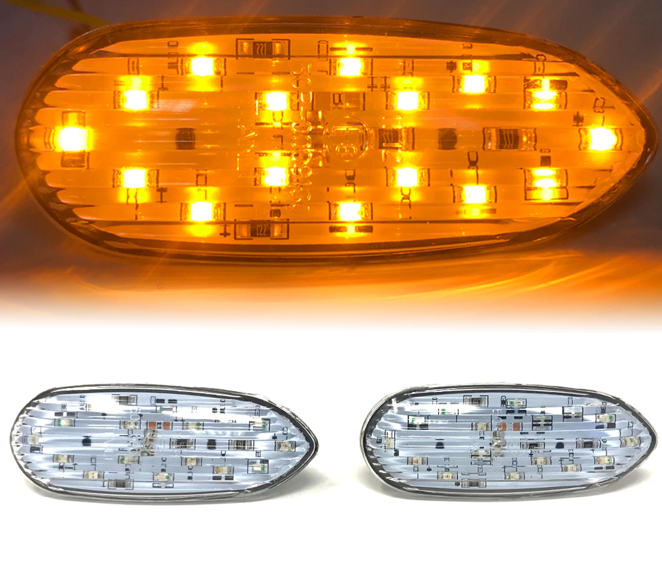 Alchemy Parts Motorbike LED Indicators Flush Mount for Sports Bikes, Tourers, Commuters - PAIR