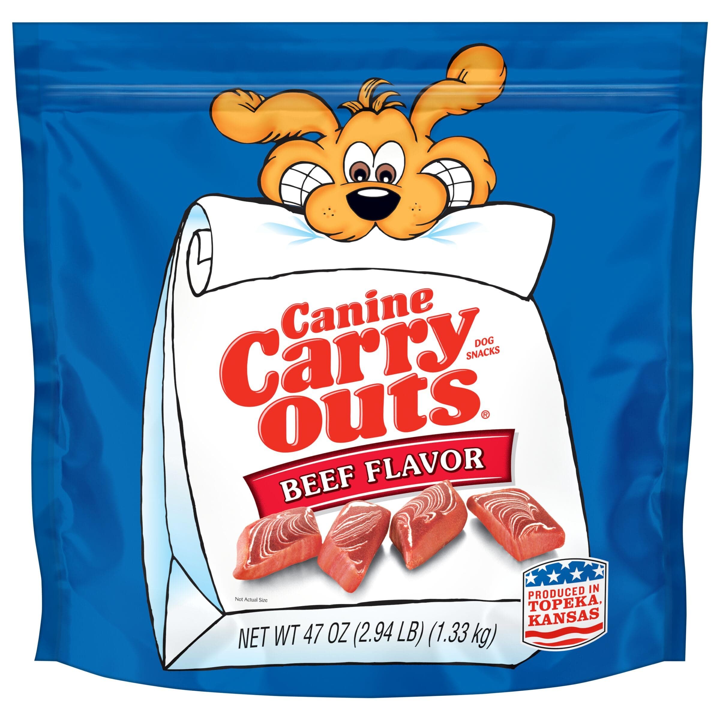 Canine Carry Outs Dog Treats, Beef Flavor, 47 Ounce