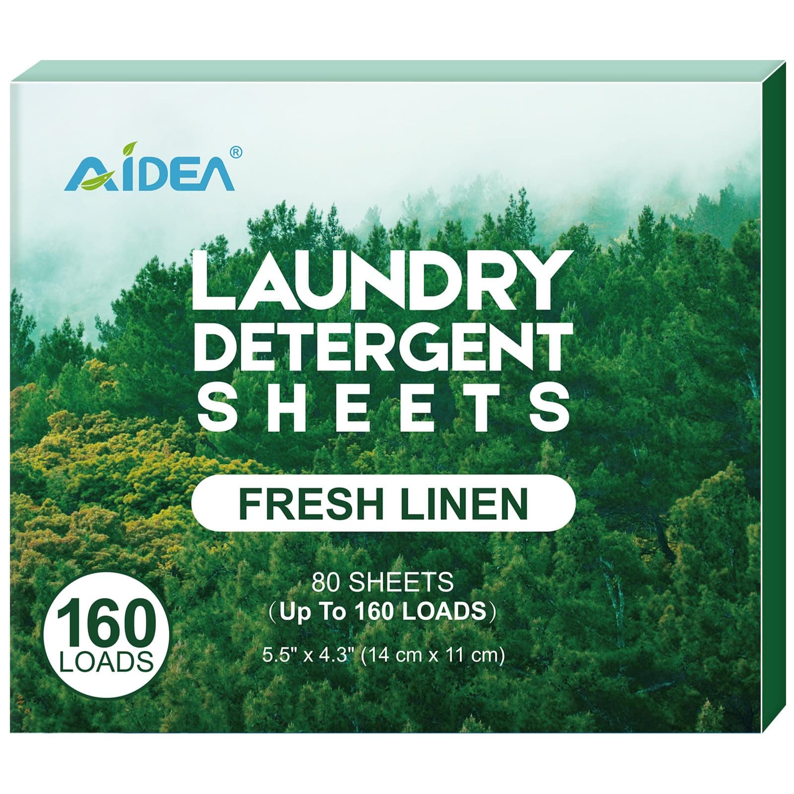 Laundry Detergent Sheets, Washer Sheet Detergent, No Plastic Jug, Laundry Soap Sheet For Travel, Home Washing, Fresh Scent-(160 Loads) 80 Sheets
