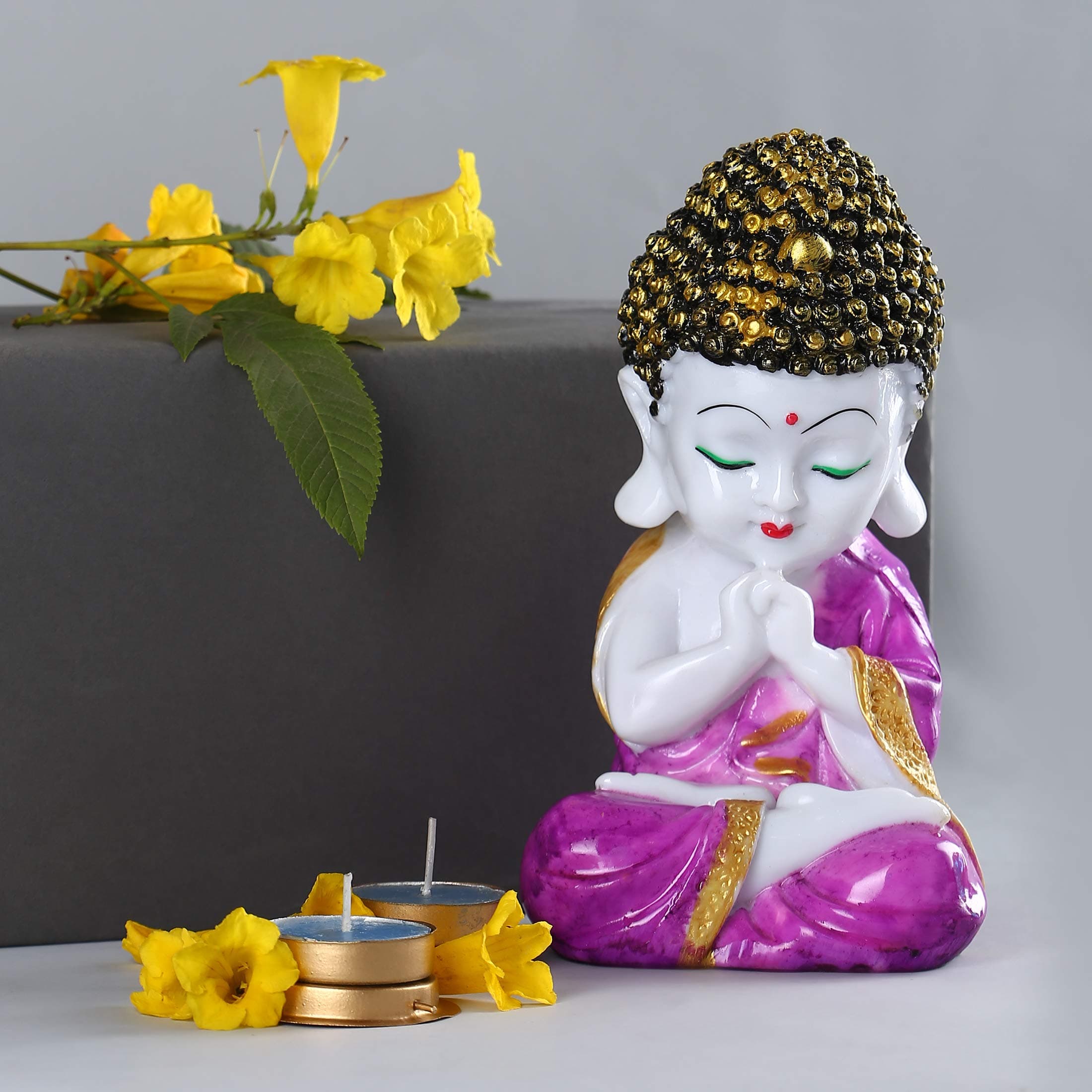 GW Creations New Marble Purple Baby Monk (White,Purple)