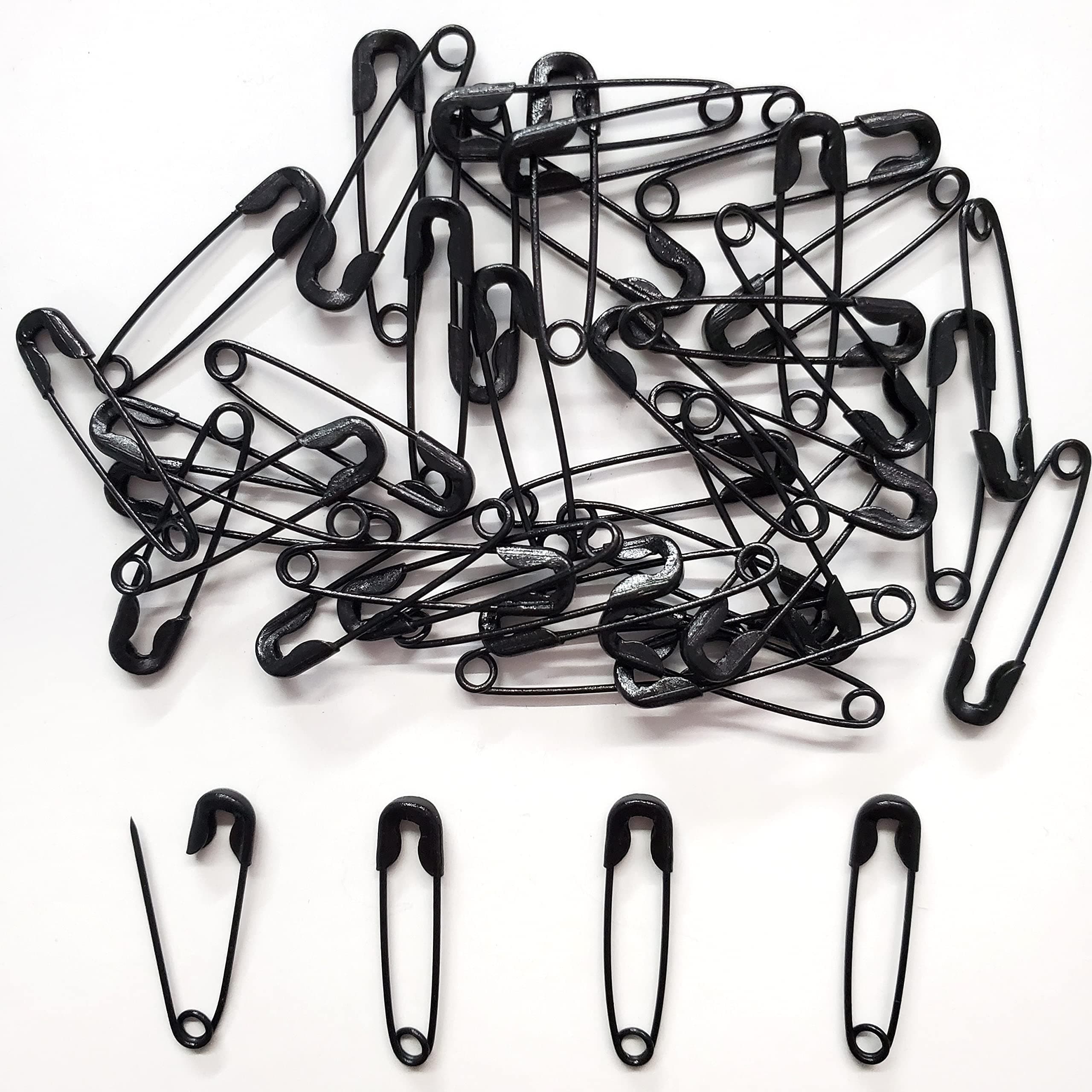 Household Mall 3/4-Inch Safety Pins, Black (1440 Pieces)