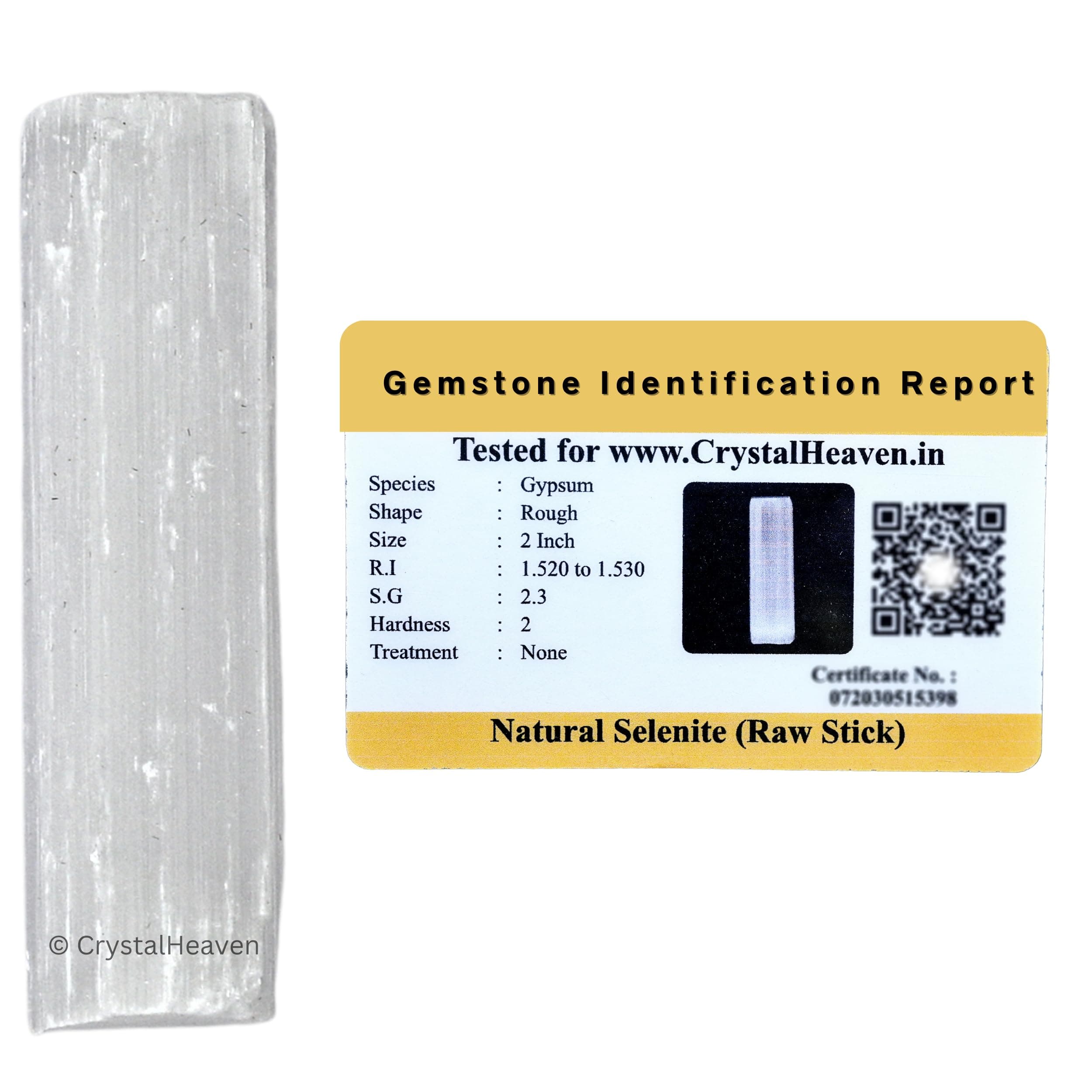 Crystal Heaven Certified Selenite Wand Charging Plate Stick-Pack Of 5 Selenite Crystal 2" Stick To Charge Crystal,Cleansing Re-Energy Work,Meditation And Pooja(Rectangular)