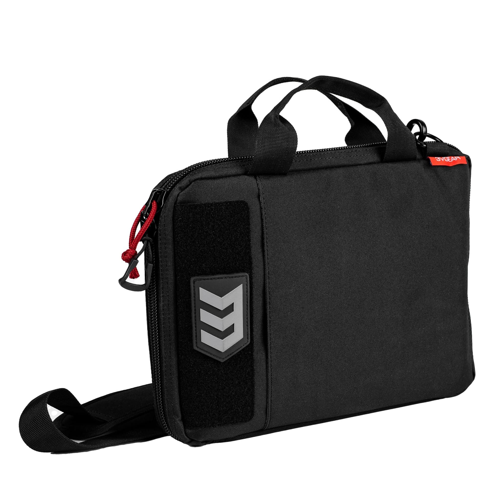 3VGEAR Privy Personal Essentials EDC Case - Lockable Zippers, MOLLE Webbing, Tablet Sleeve, Admin Panel, Handles - Wear as Everyday Crossbody Messenger Bag or Compact Shoulder Bag for Men, Women