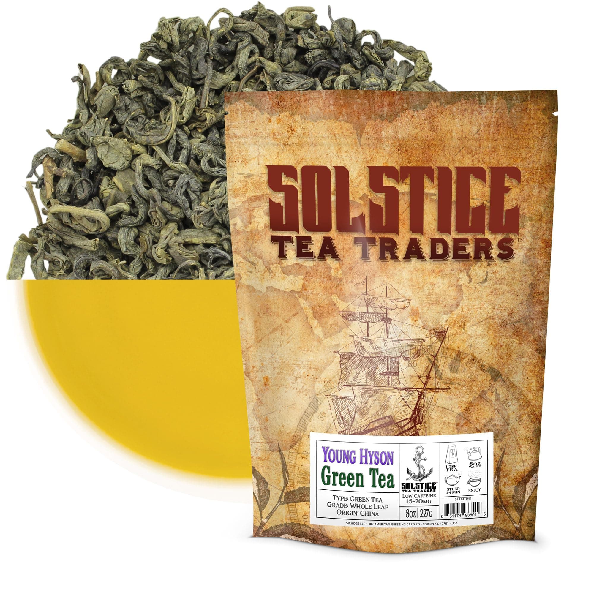 Chinese Young Hyson Loose Leaf Green Tea (8-Ounce Bulk Bag); Lucky Dragon Tea