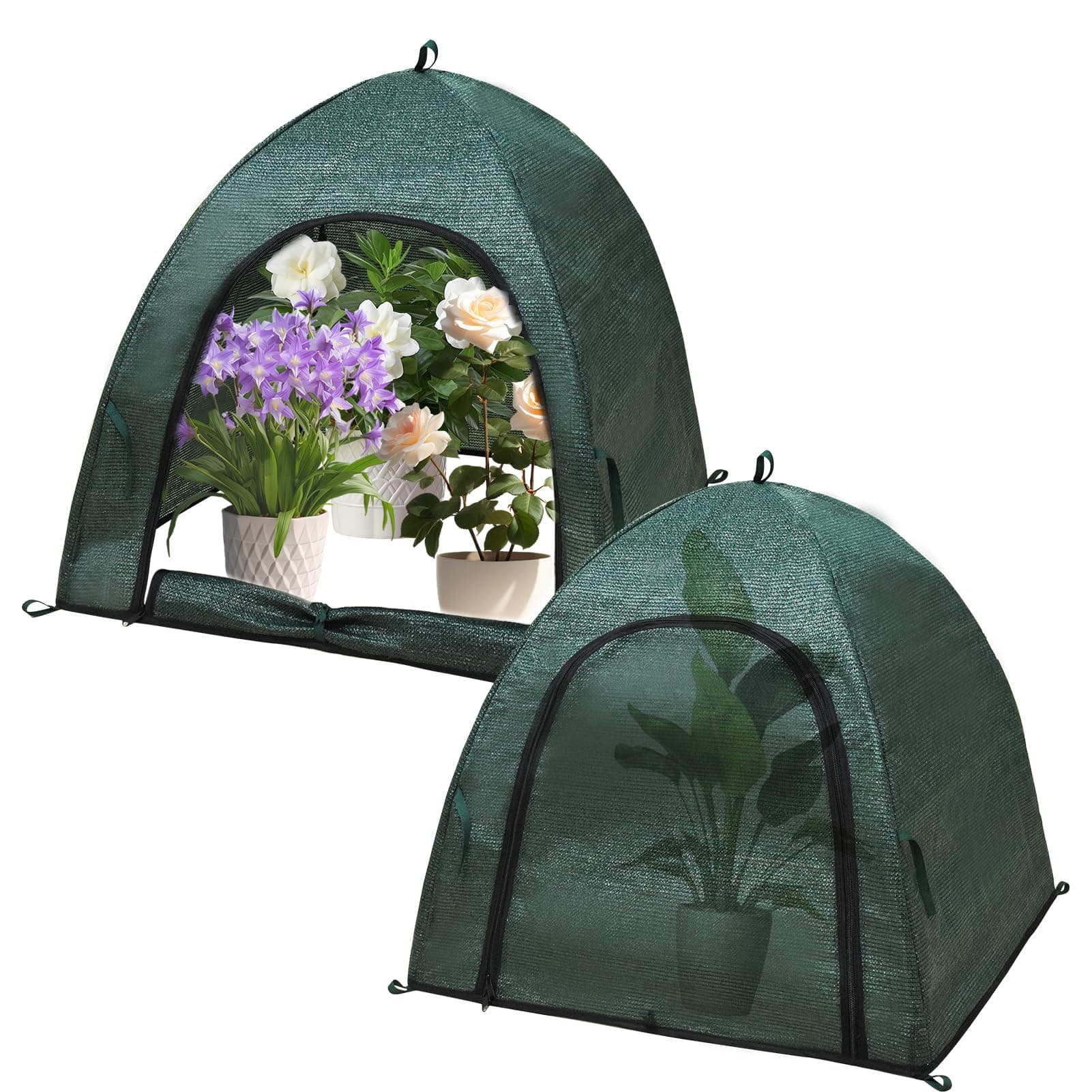 Feoang 2pack Plant Shade Tent,Plant Sun Protection Tent UV Resisitant Pest Guard Cover Sunshade Cloth for Plants Sun Blocker Plant Cover (22x22x22 Inch)