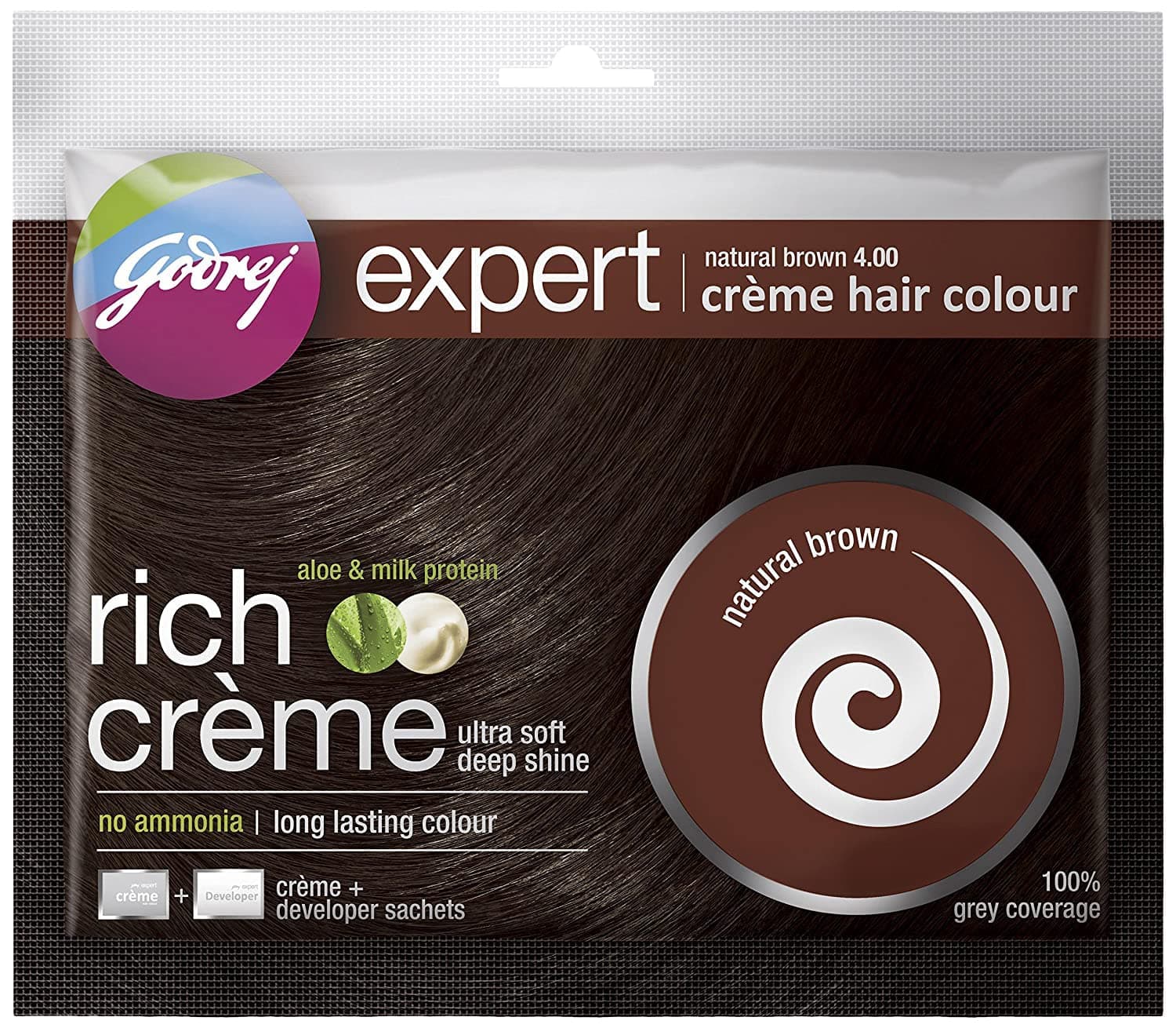 Godrej Expert Rich Crème, Natural Brown 20g + 20ml - India