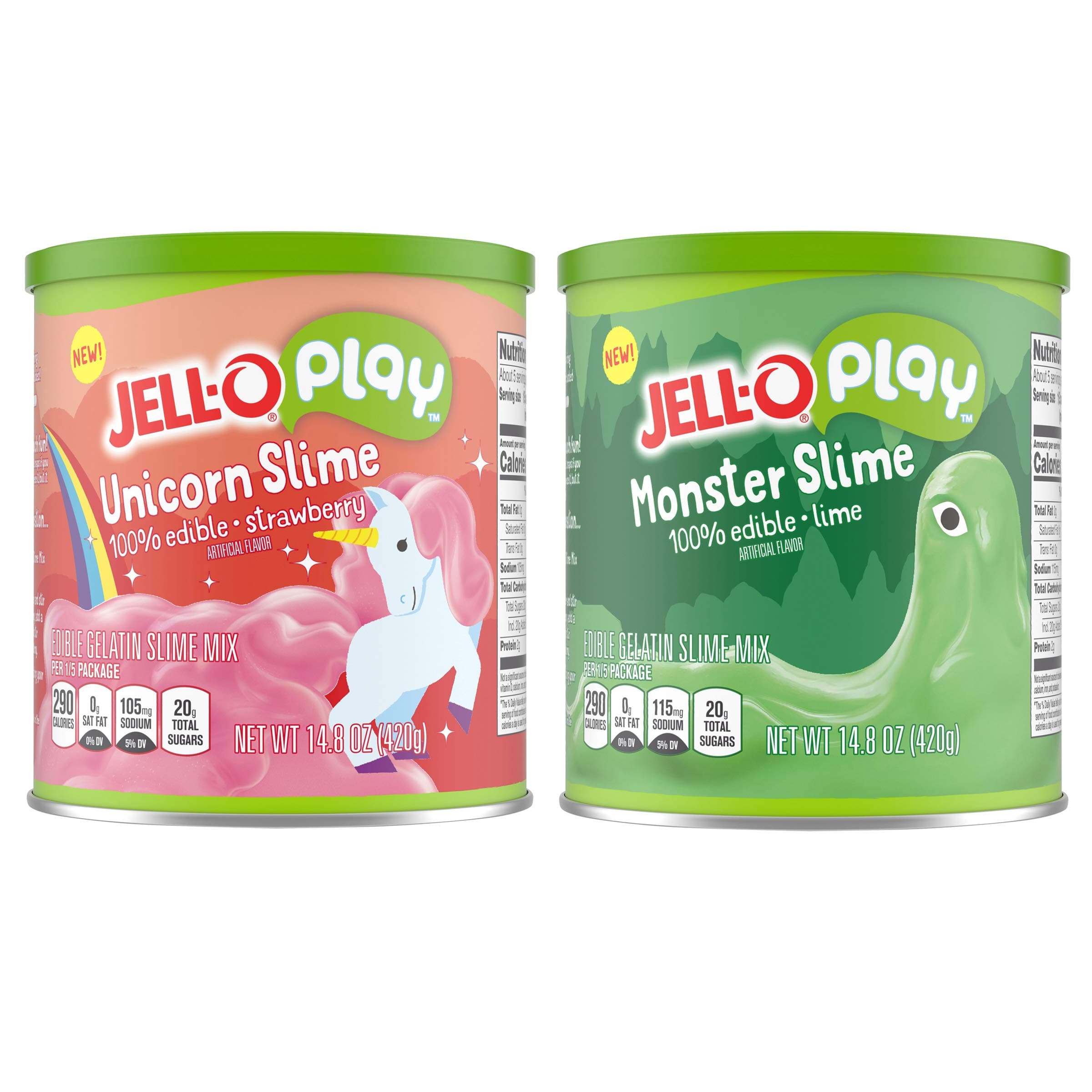 JELLO Play Monster & Unicorn Slime Gelatin Dessert Mix (14.8oz Box)